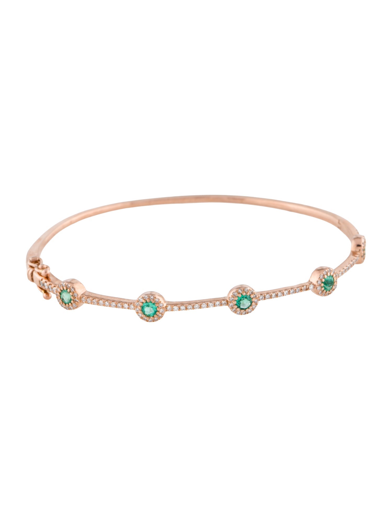 Bracelet 14K Emerald & Diamond
