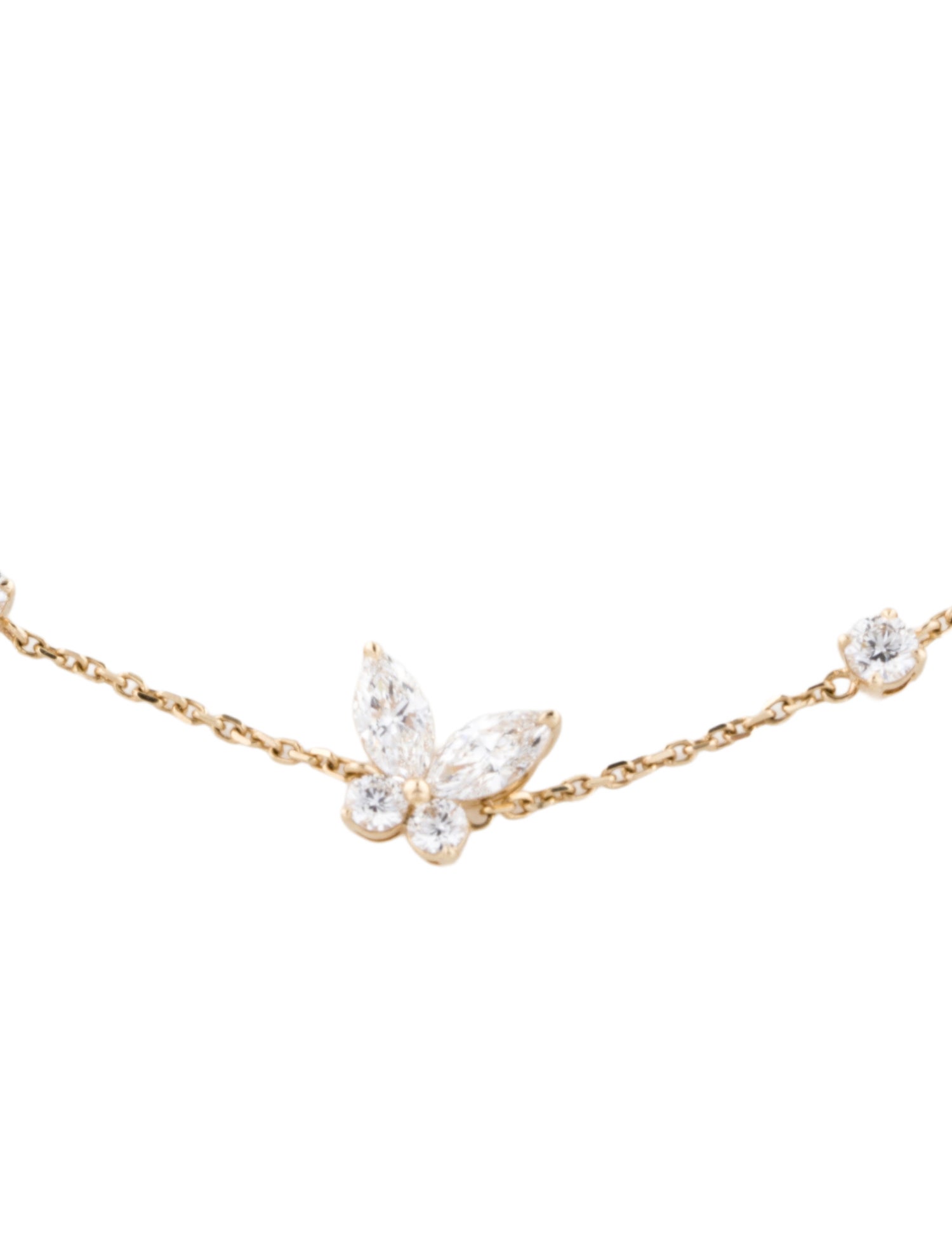 Bracelet 14K 2.02ctw Lab-Grown Diamond Butterfly Station w/ Tags