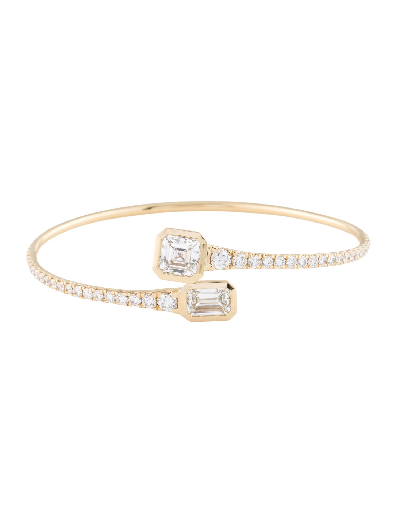 Bracelet 14K 5.15ctw Lab-Grown Diamond Cuff Bracelet