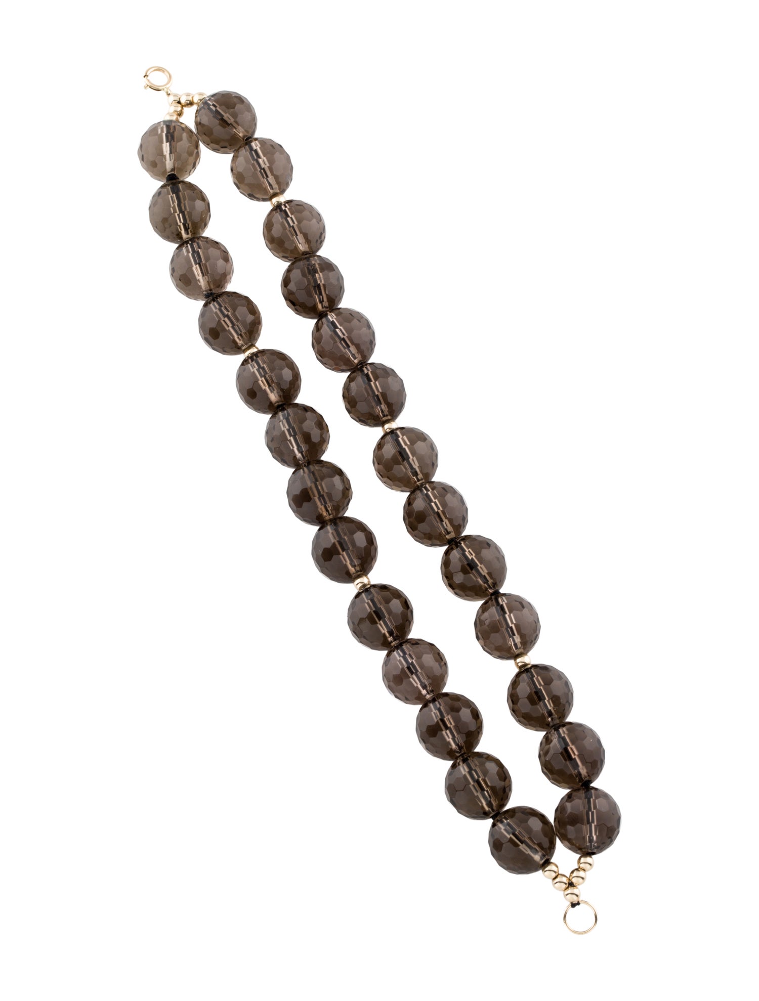 Bracelet 14K Smoky Quartz Multistrand Bead