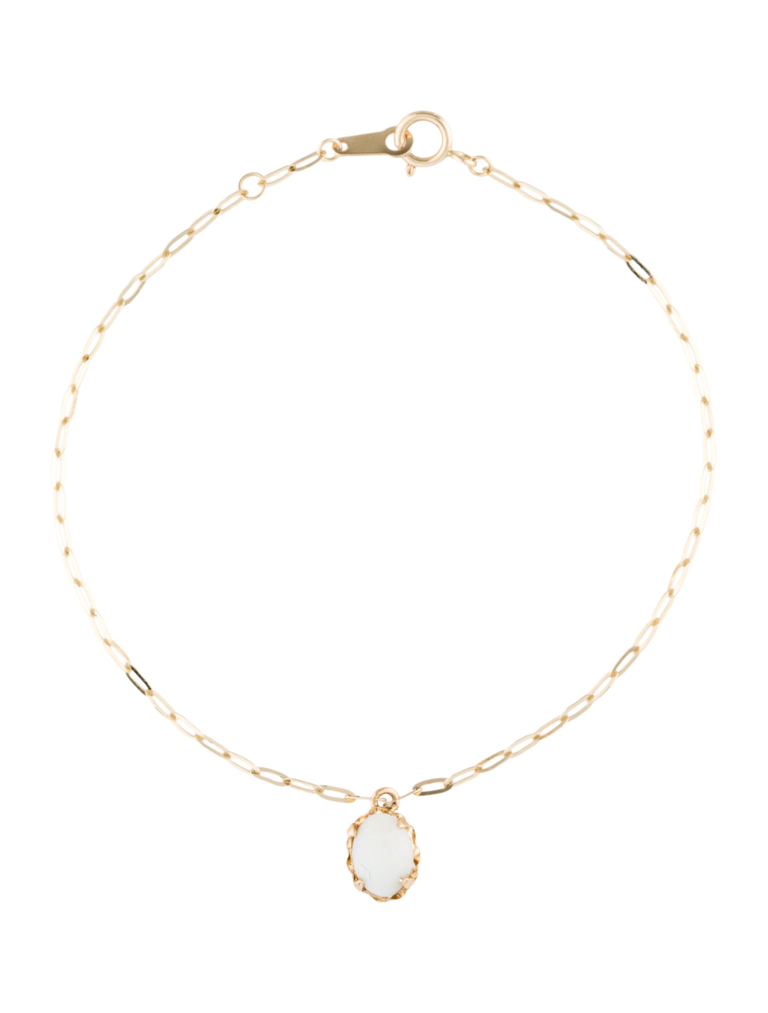 Bracelet 14K Opal Charm