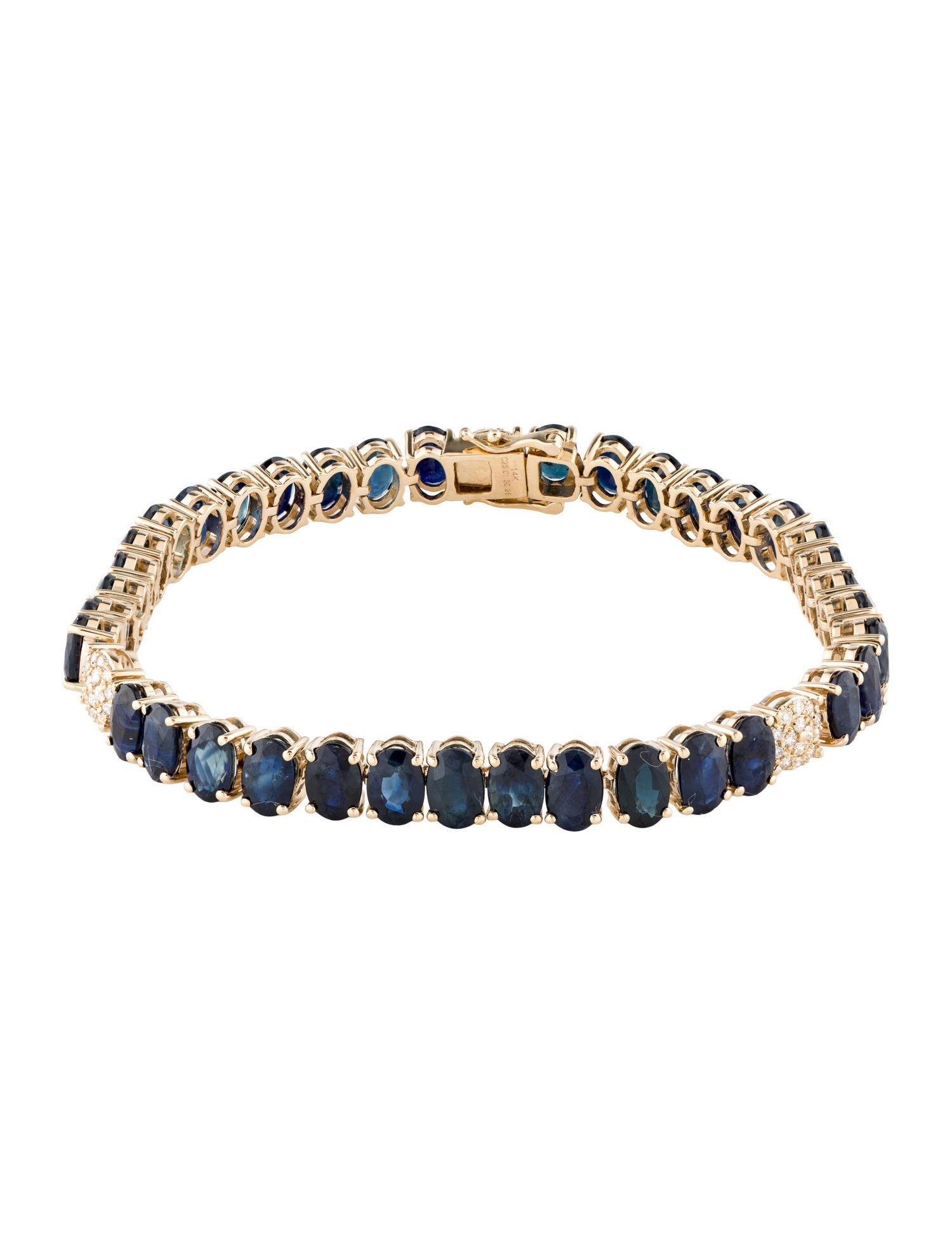 Bracelet 14K 23.01ctw Sapphire & Diamond Link