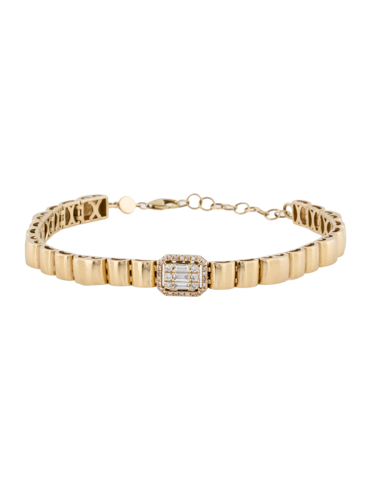 Bracelet 14K Diamond & Ruby Station