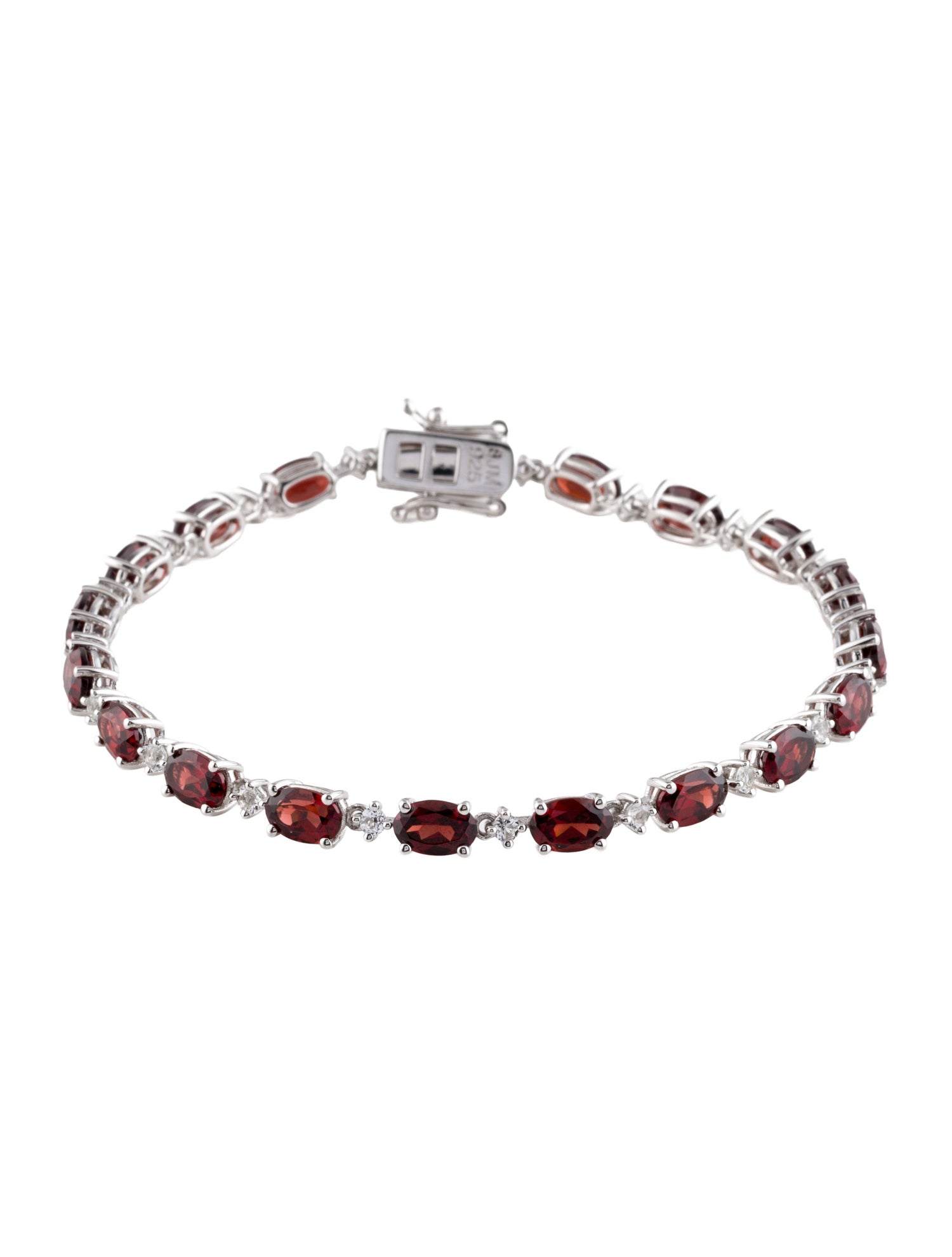Bracelet 11.02ctw Garnet & Topaz Link Bracelet w/ Tags