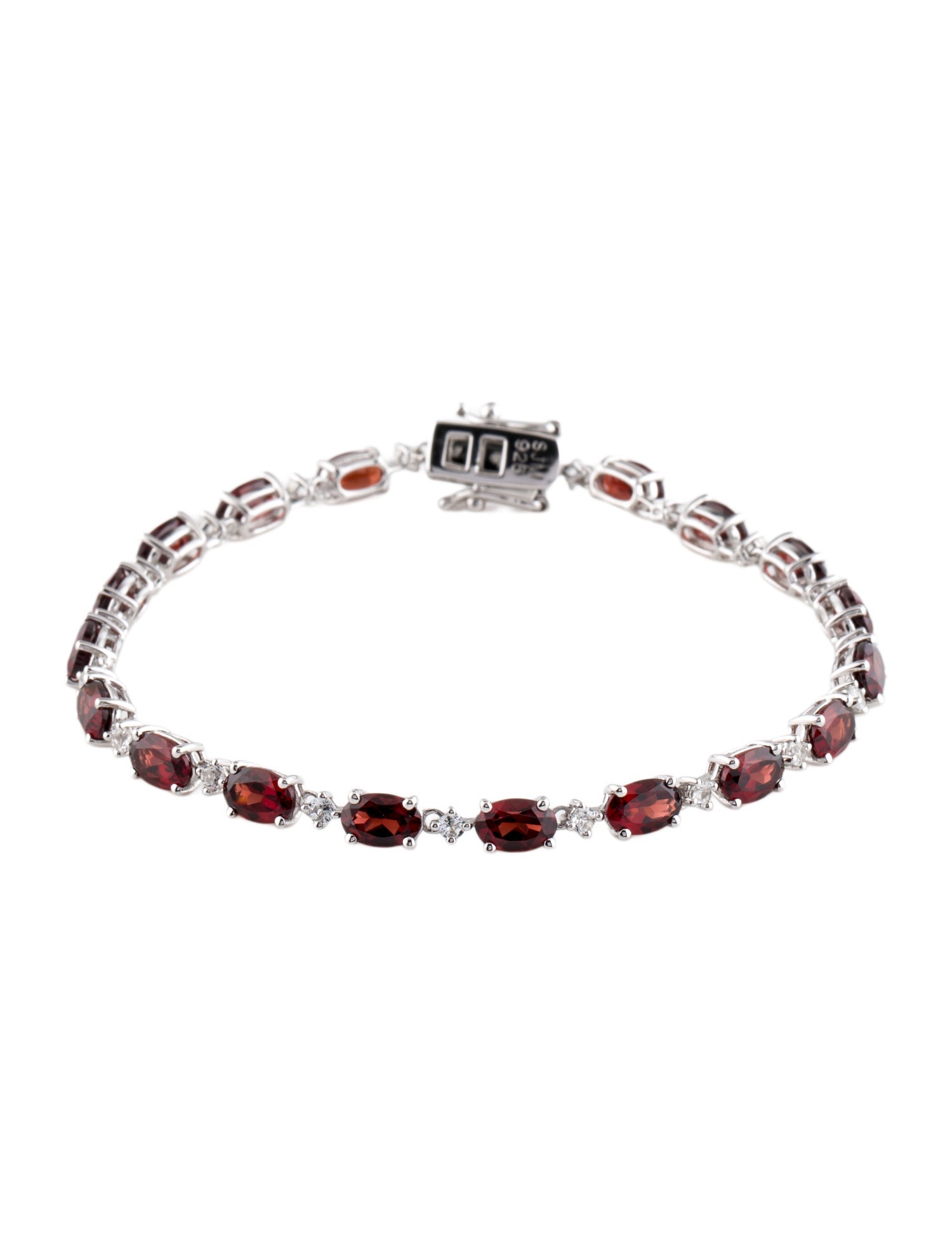Bracelet 10.45ctw Garnet & Topaz Link Bracelet