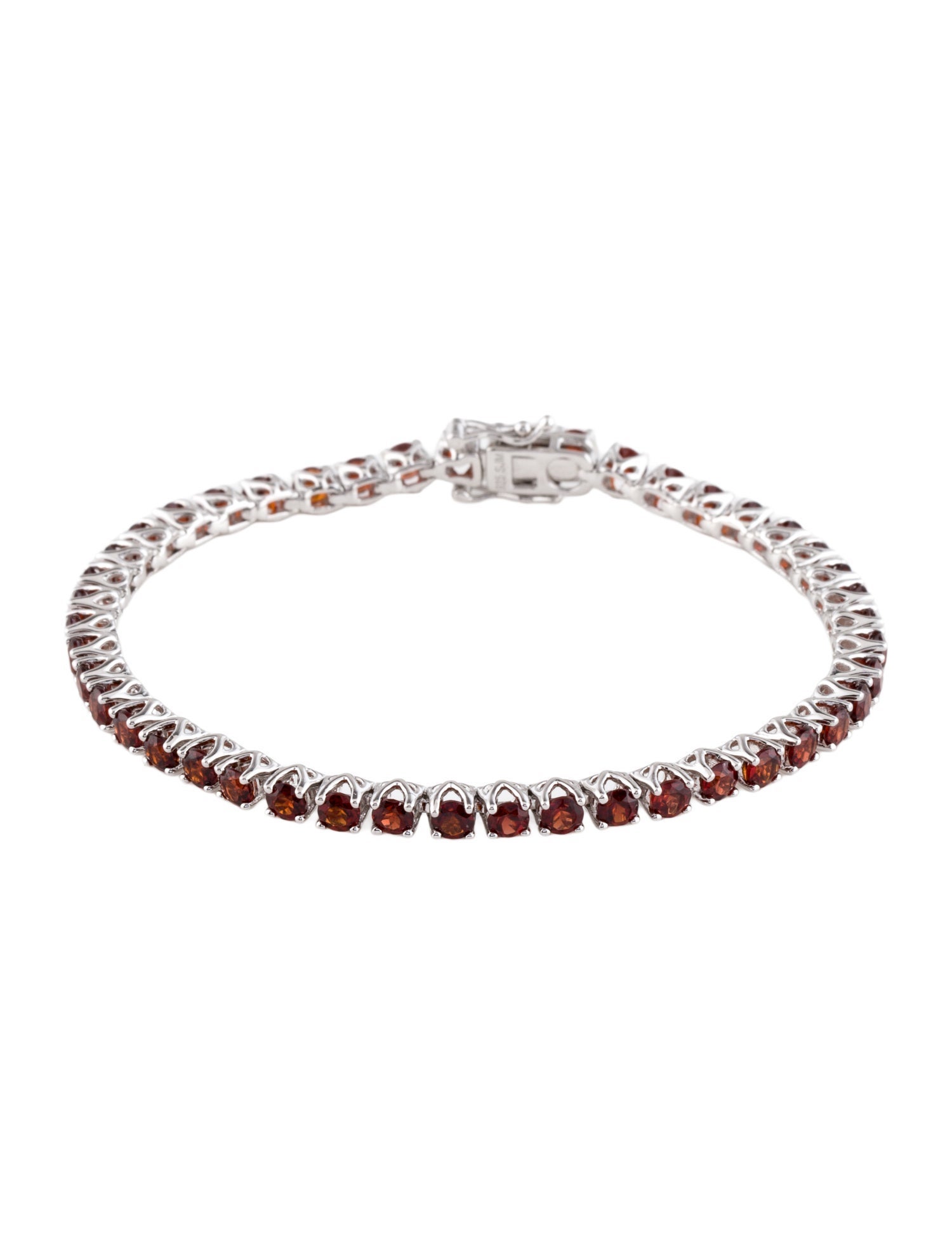 Bracelet 6.90ctw Garnet Link Bracelet w/ Tags