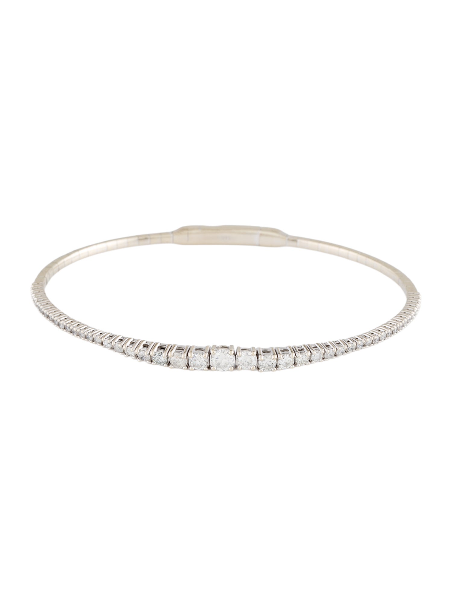 Bracelet 14K 1.07ctw Diamond Graduated Flexible