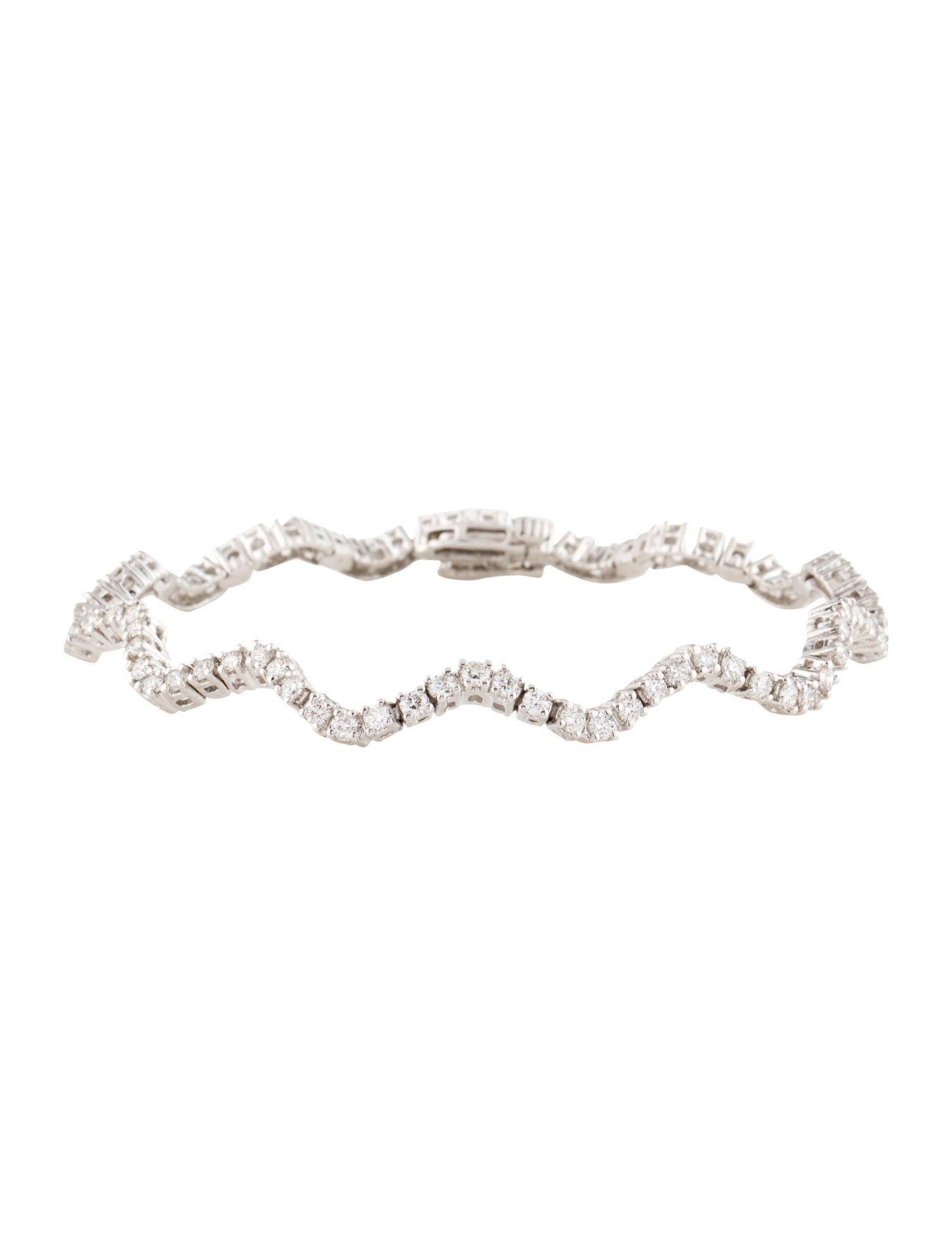 Bracelet 14K 2.65ctw Diamond Wave Tennis