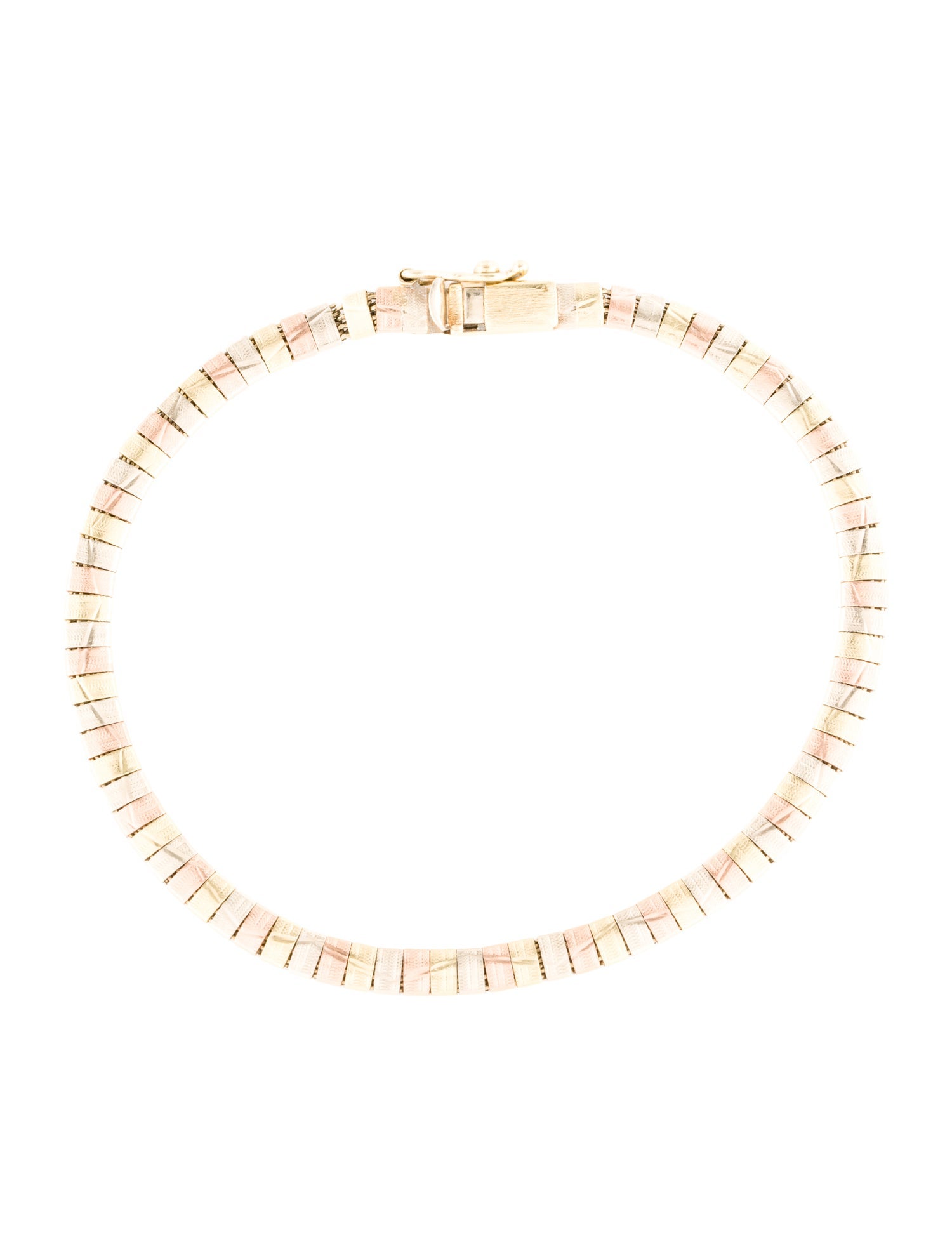 Bracelet 14K Tricolor Link