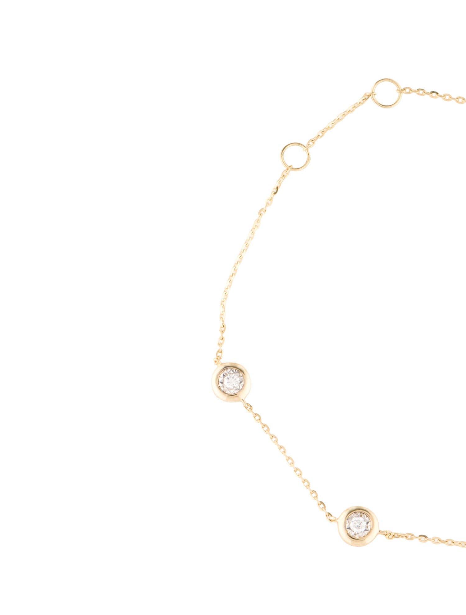 Bracelet 14K Diamond Bezel Station