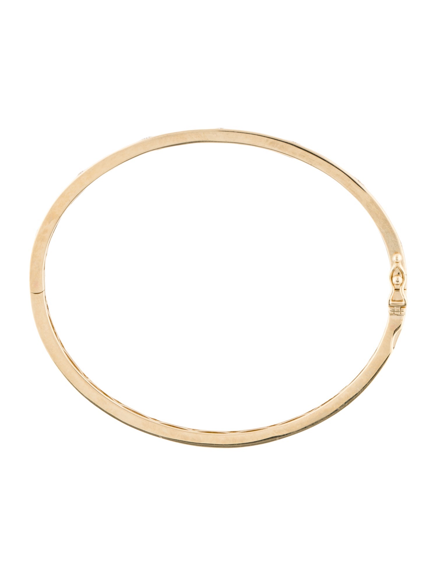 14K Diamond Hinged Bangle Bracelet