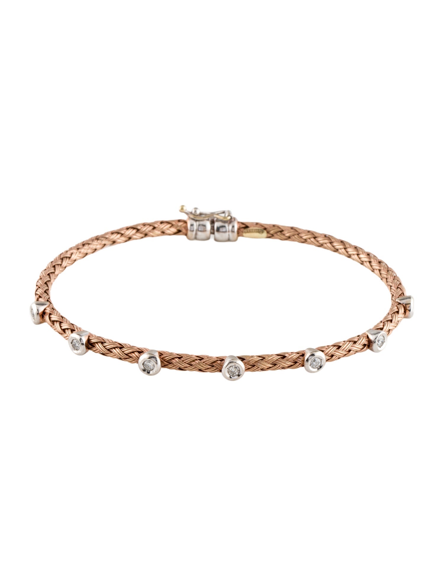 Bracelet 14K Diamond Woven Bangle