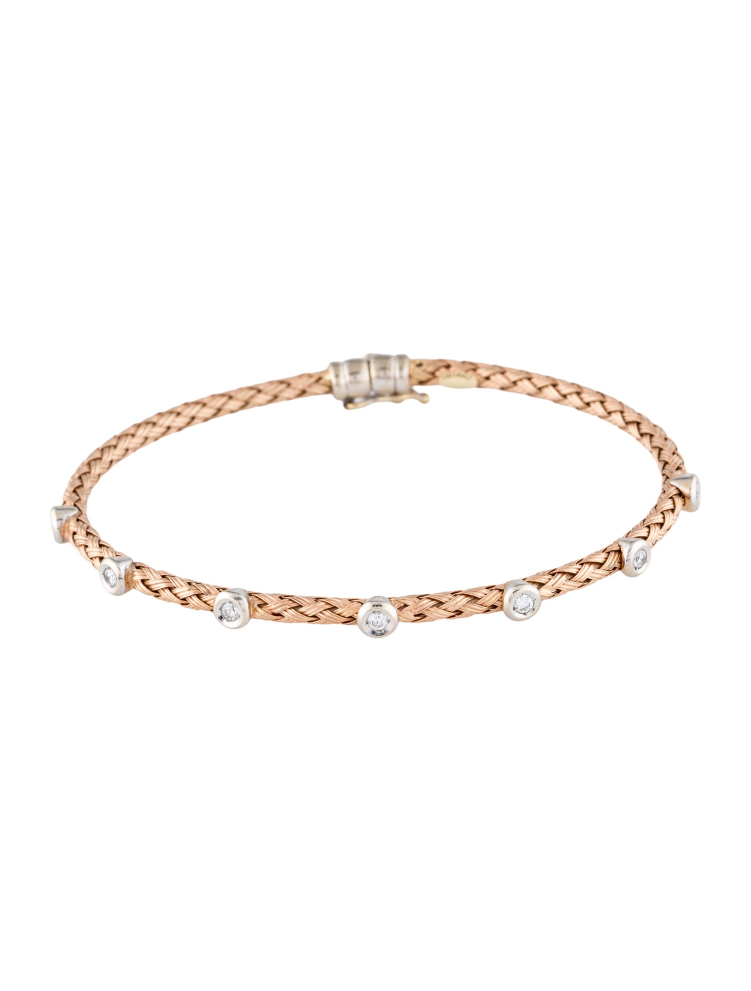 Bracelet 14K Diamond Woven Bangle