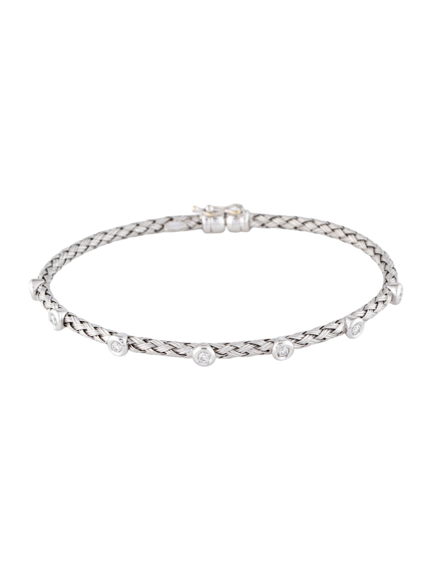Bracelet 14K Diamond Woven Bangle