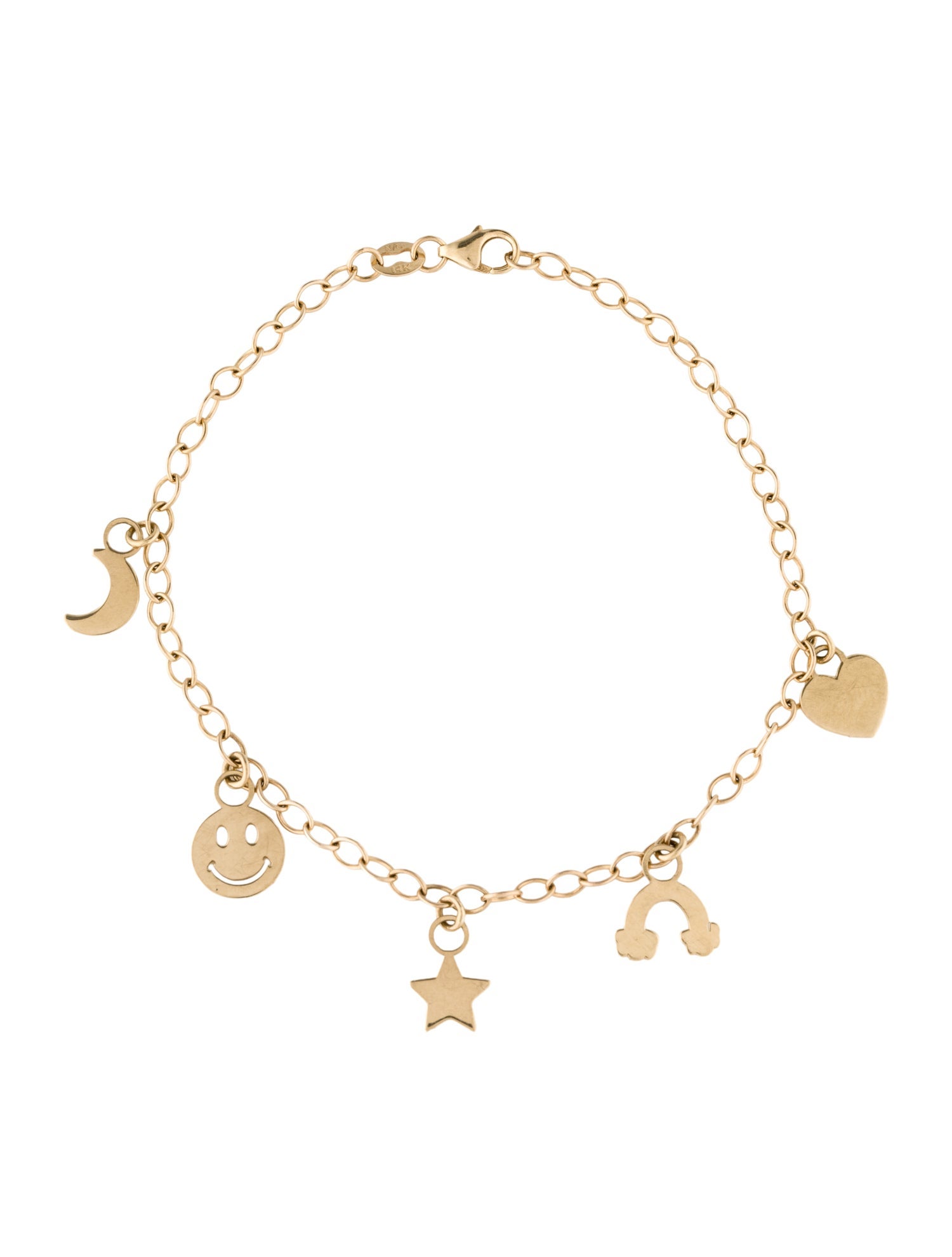Bracelet 14K Multi Charm Bracelet