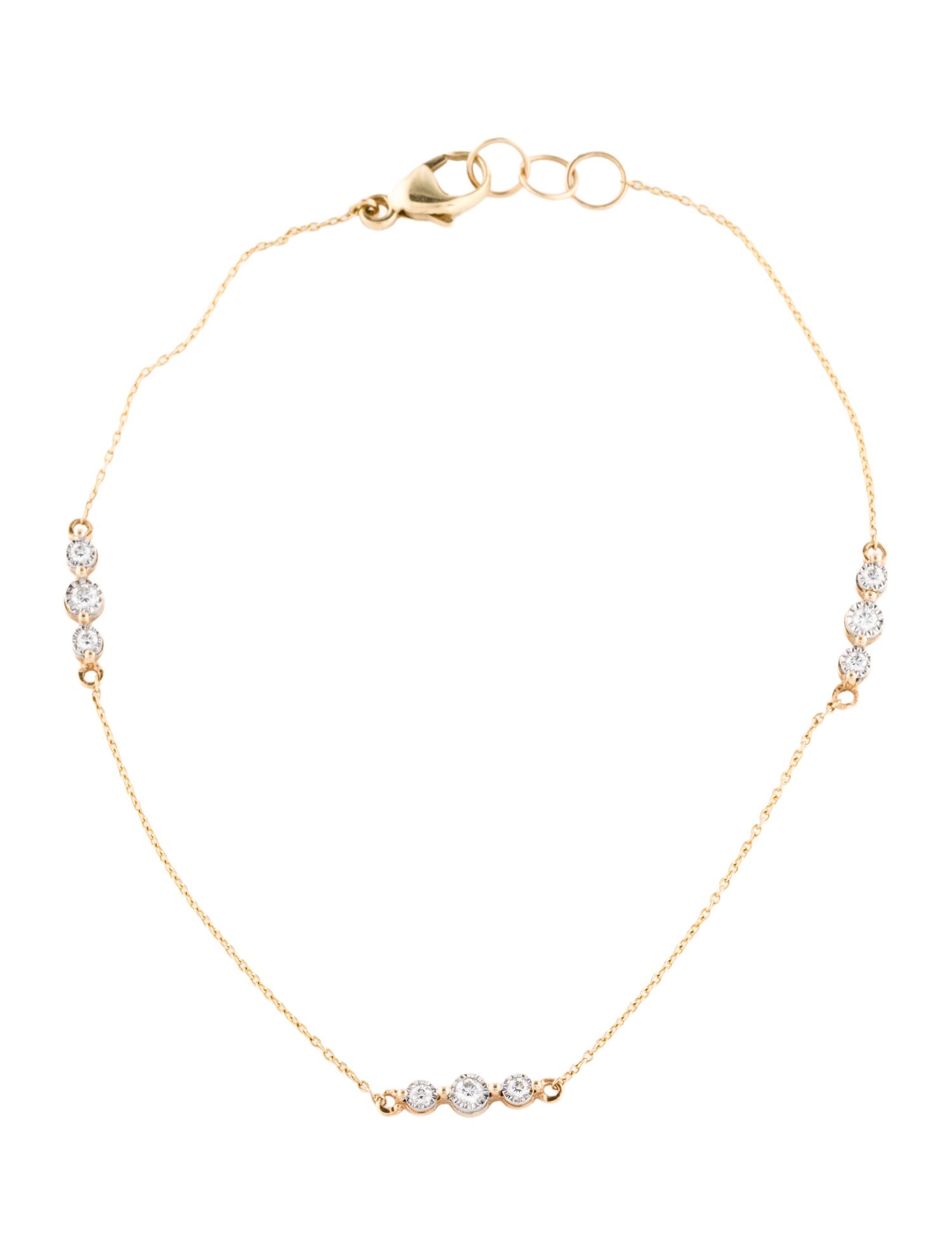 Bracelet 14K Diamond Station