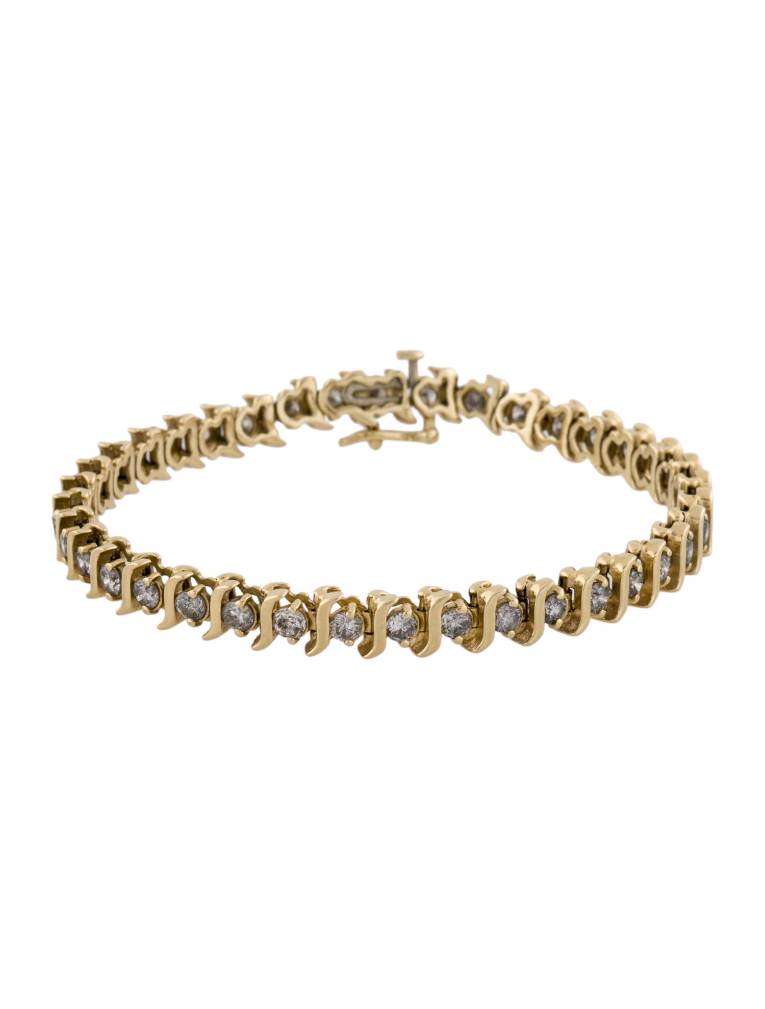 Bracelet 14K 3.80ctw Diamond 'S' Link