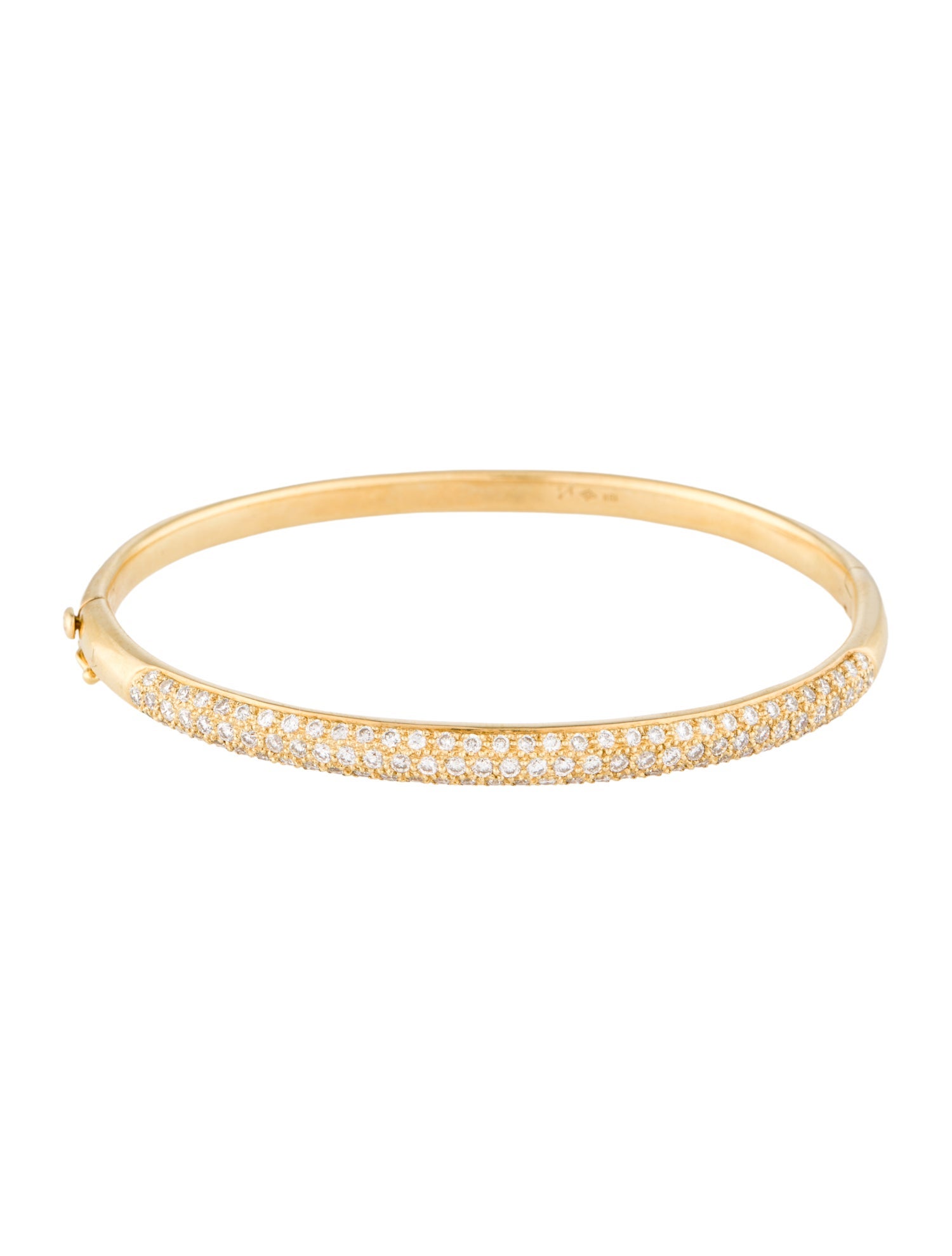 Bracelet 18K 1.00ctw Diamond Hinged Bangle