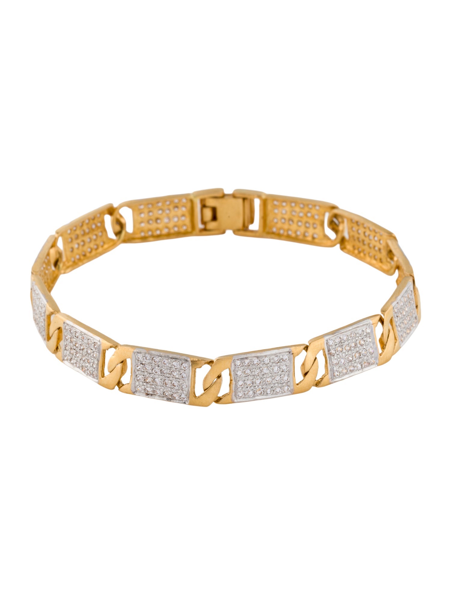 Bracelet 22K Cubic Zirconia Link