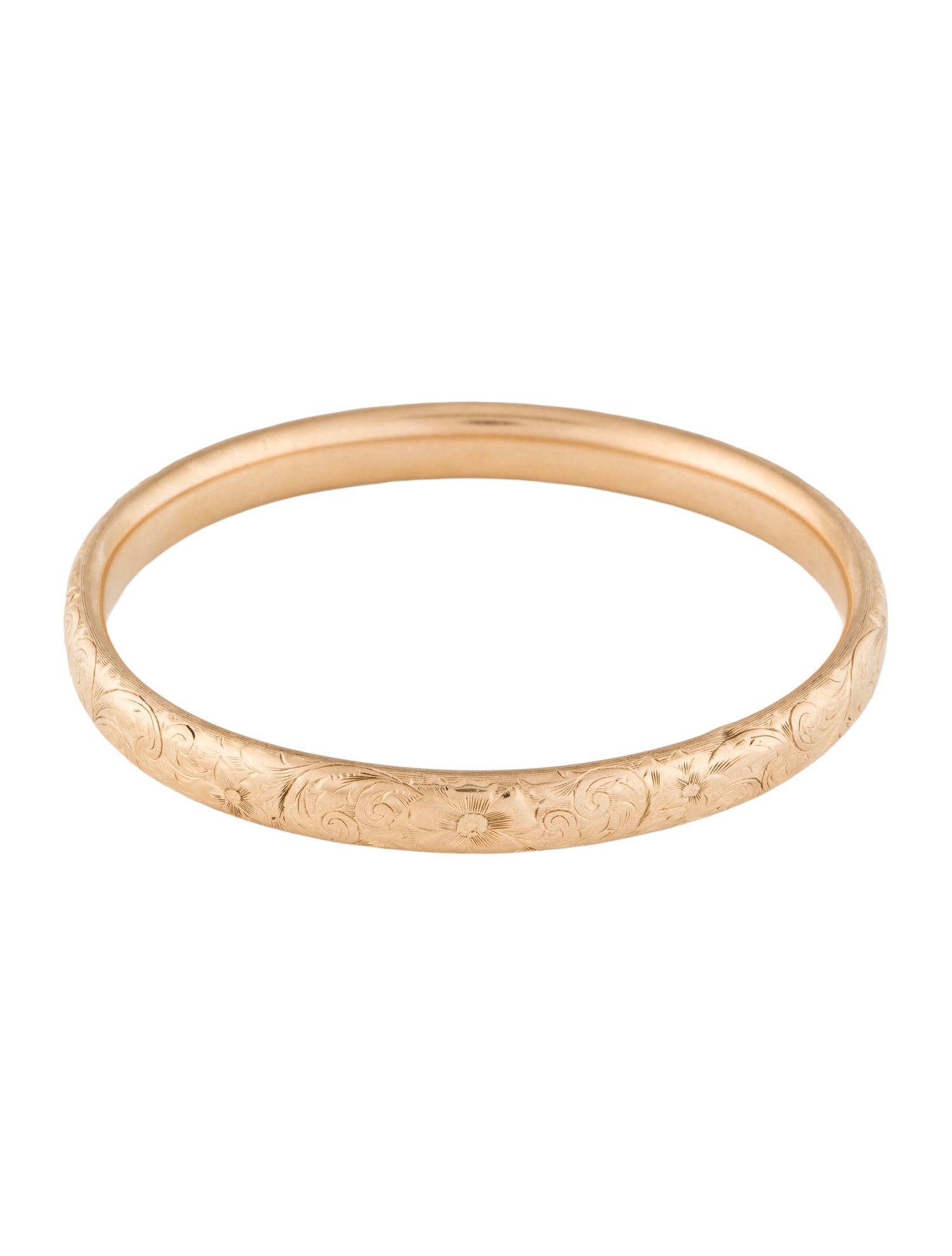Bracelet 14K Floral Bangle
