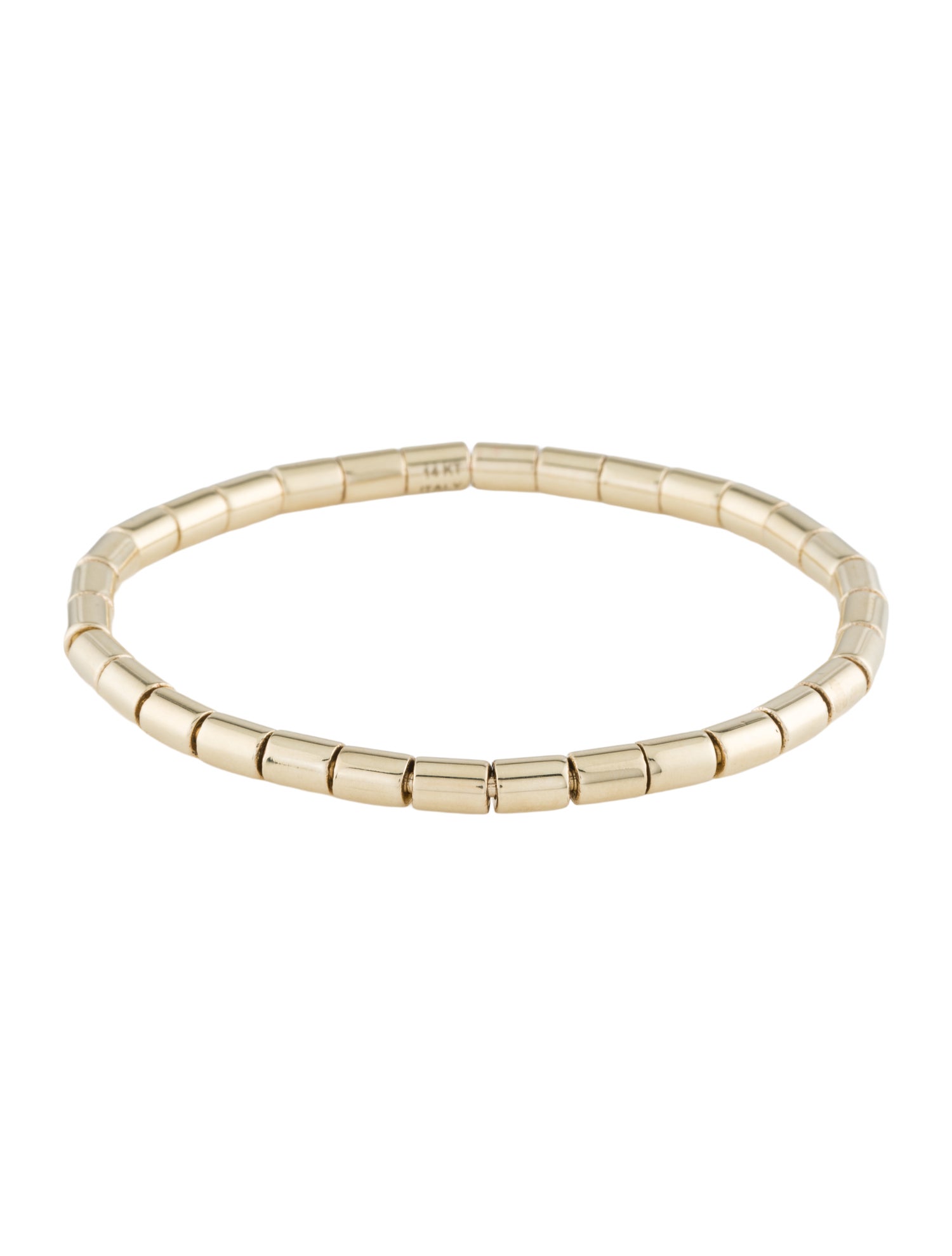 Bracelet 14K Barrel Bead Stretch