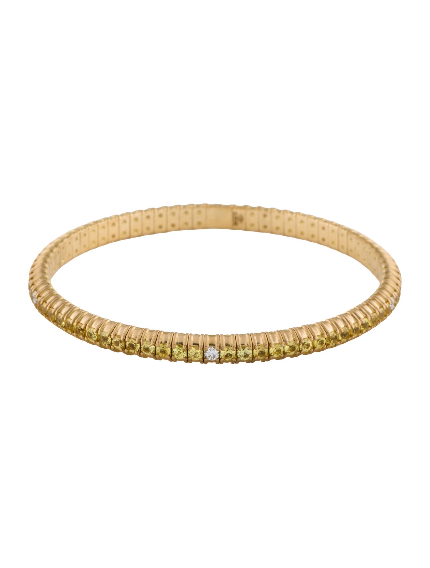 Bracelet 18K 3.43ctw Sapphire & Diamond Bangle