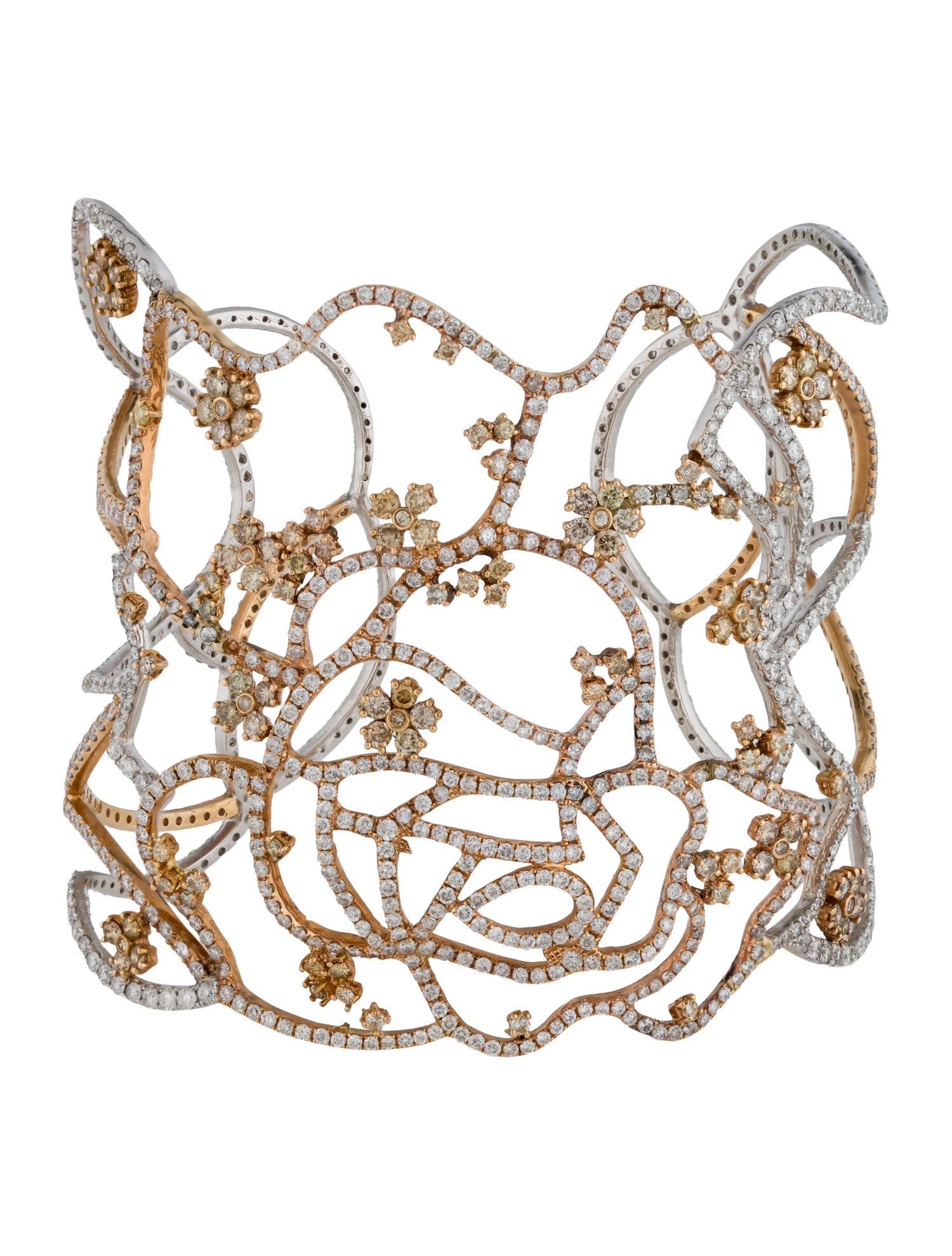 Bracelet 18K 5.79ctw Diamond Cuff