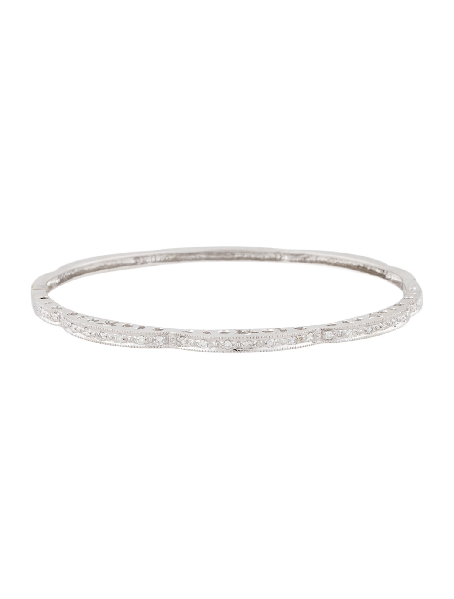 Bracelet 14k Diamond Hinged Bangle