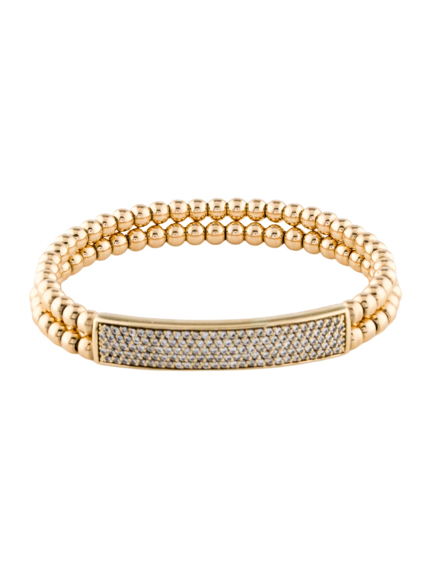 Bracelet 14K Diamond Station Bead
