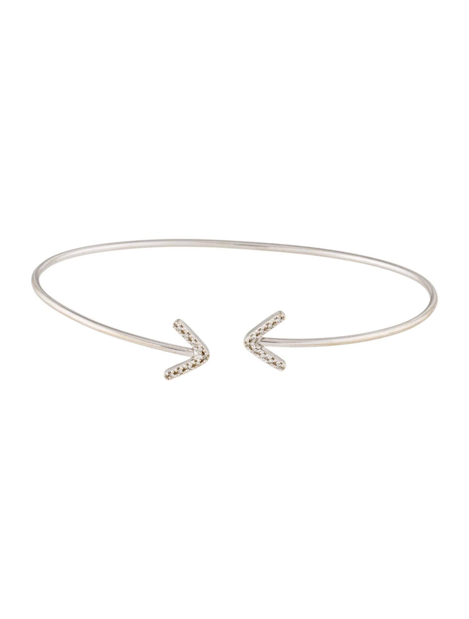Bracelet 14K Diamond Double Arrow Cuff