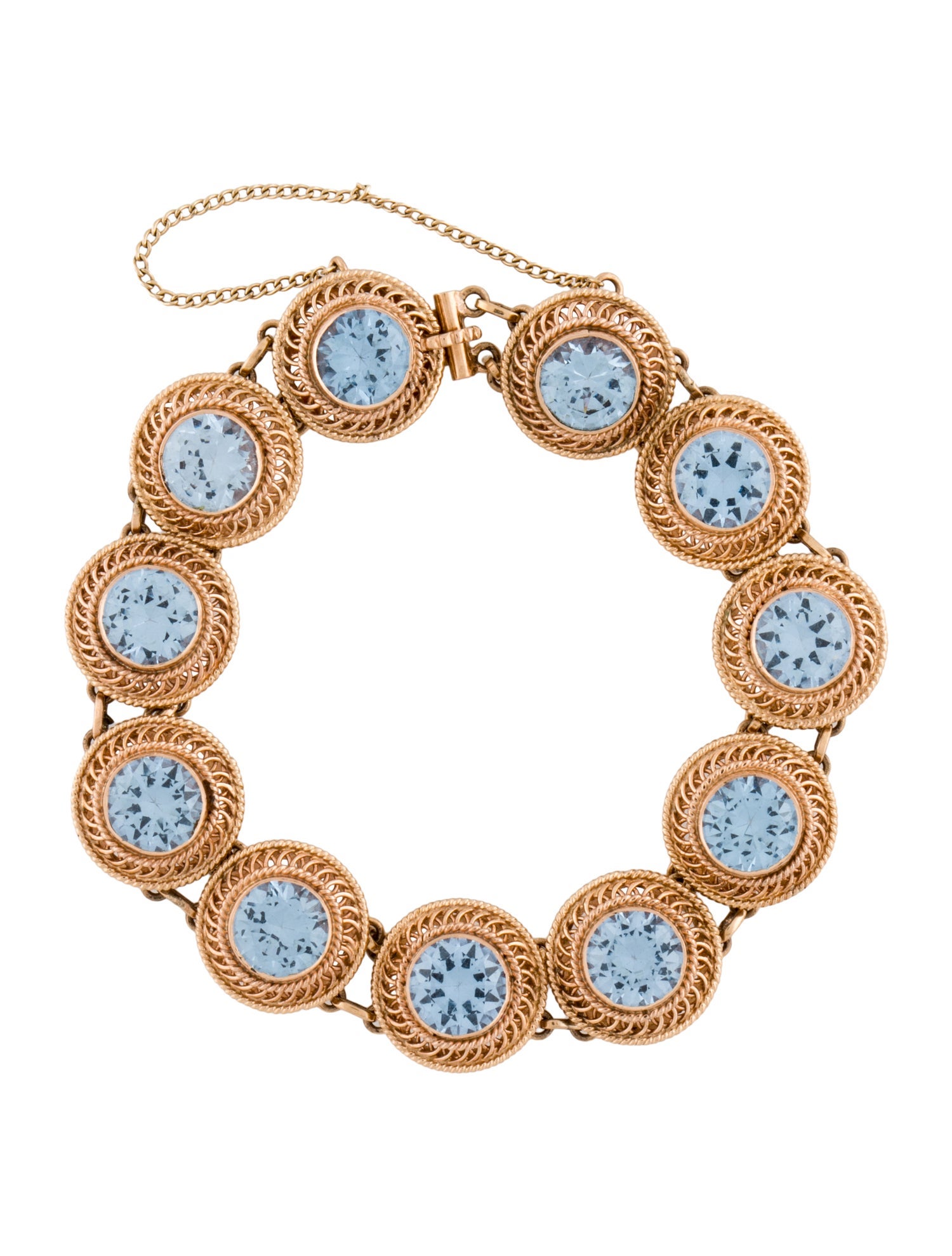 Bracelet 14K 17.36ctw Synthetic Spinel Station