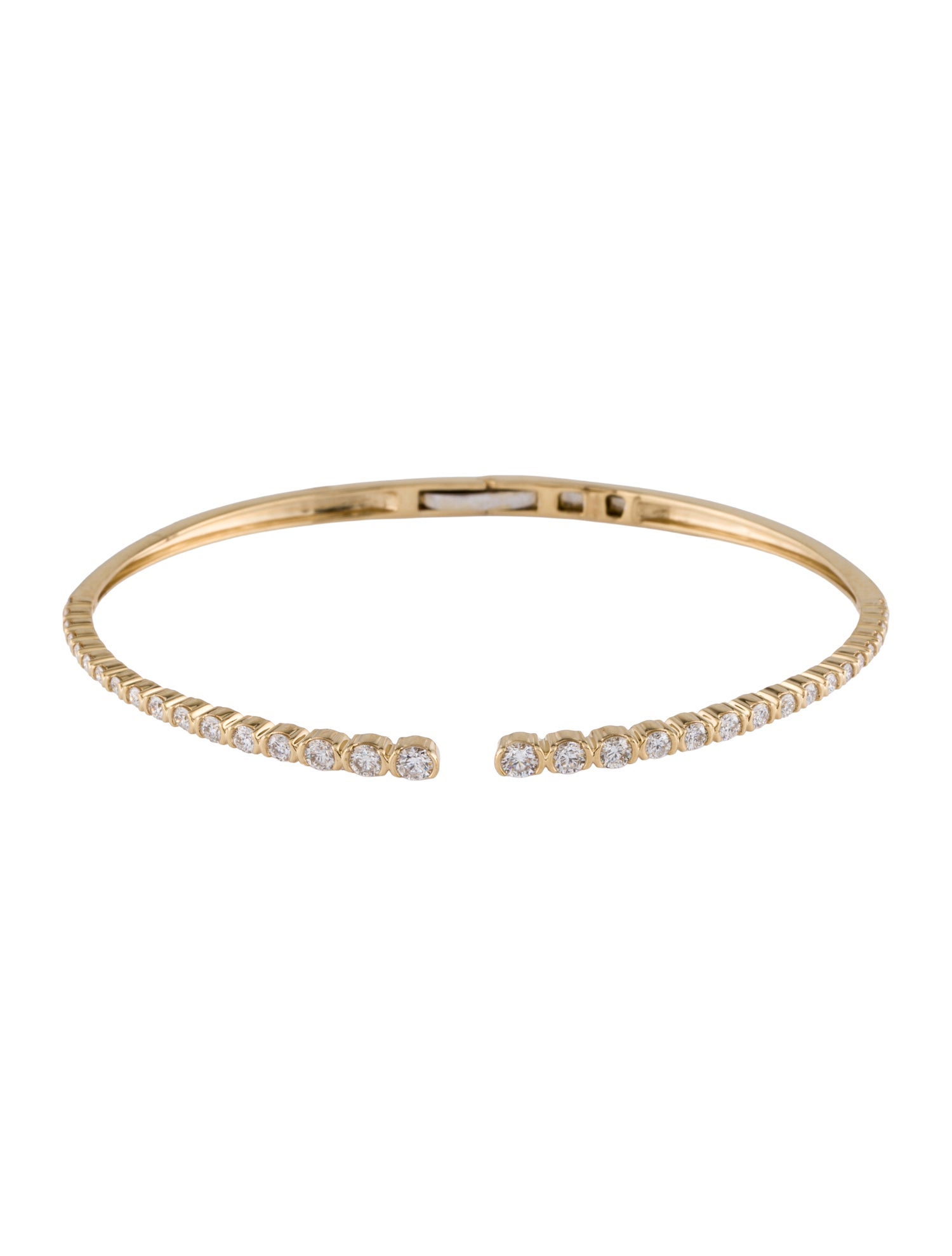Bracelet 14K Diamond Graduated Cuff Bracelet
