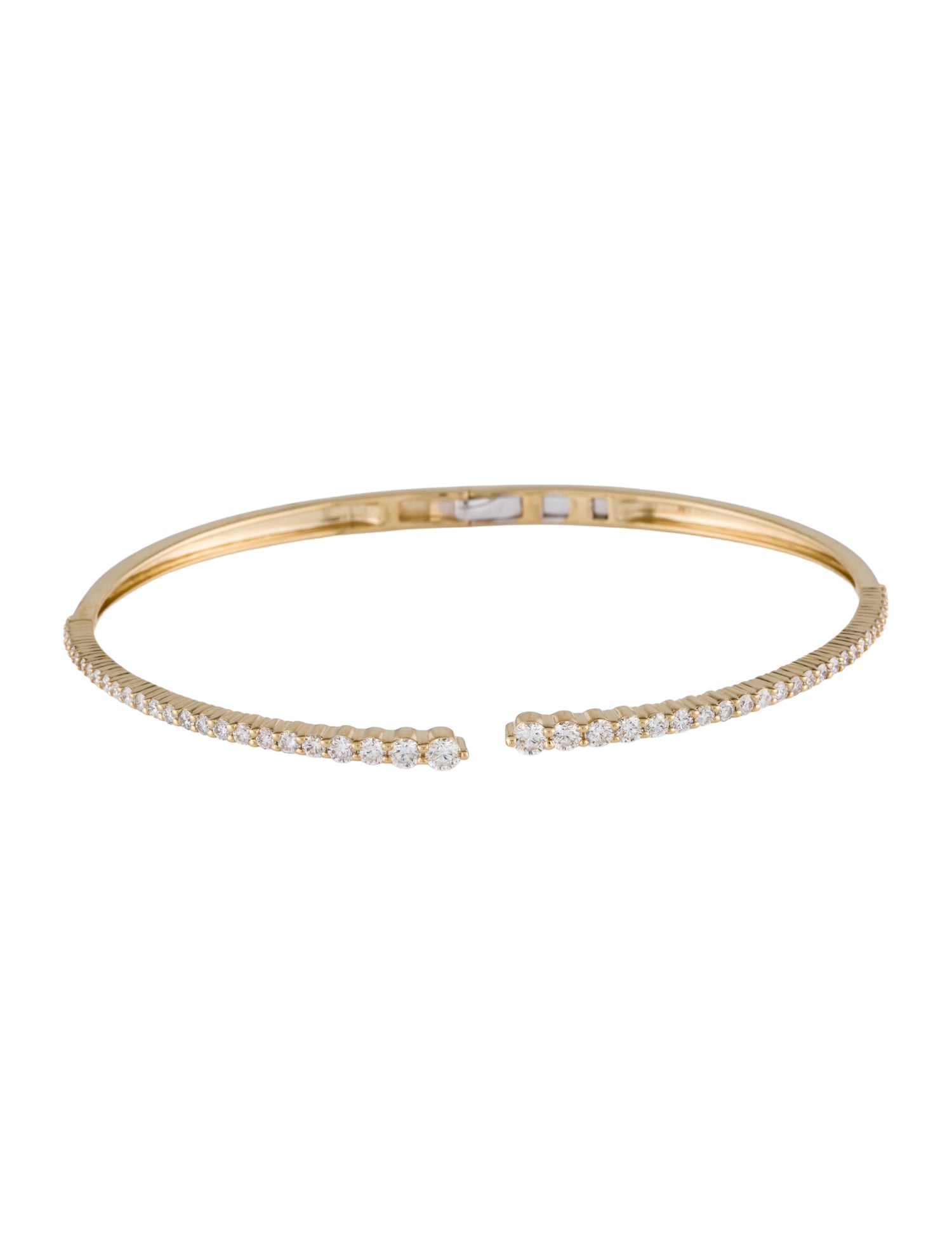 Bracelet 14K 1.00ctw Graduated Diamond Cuff