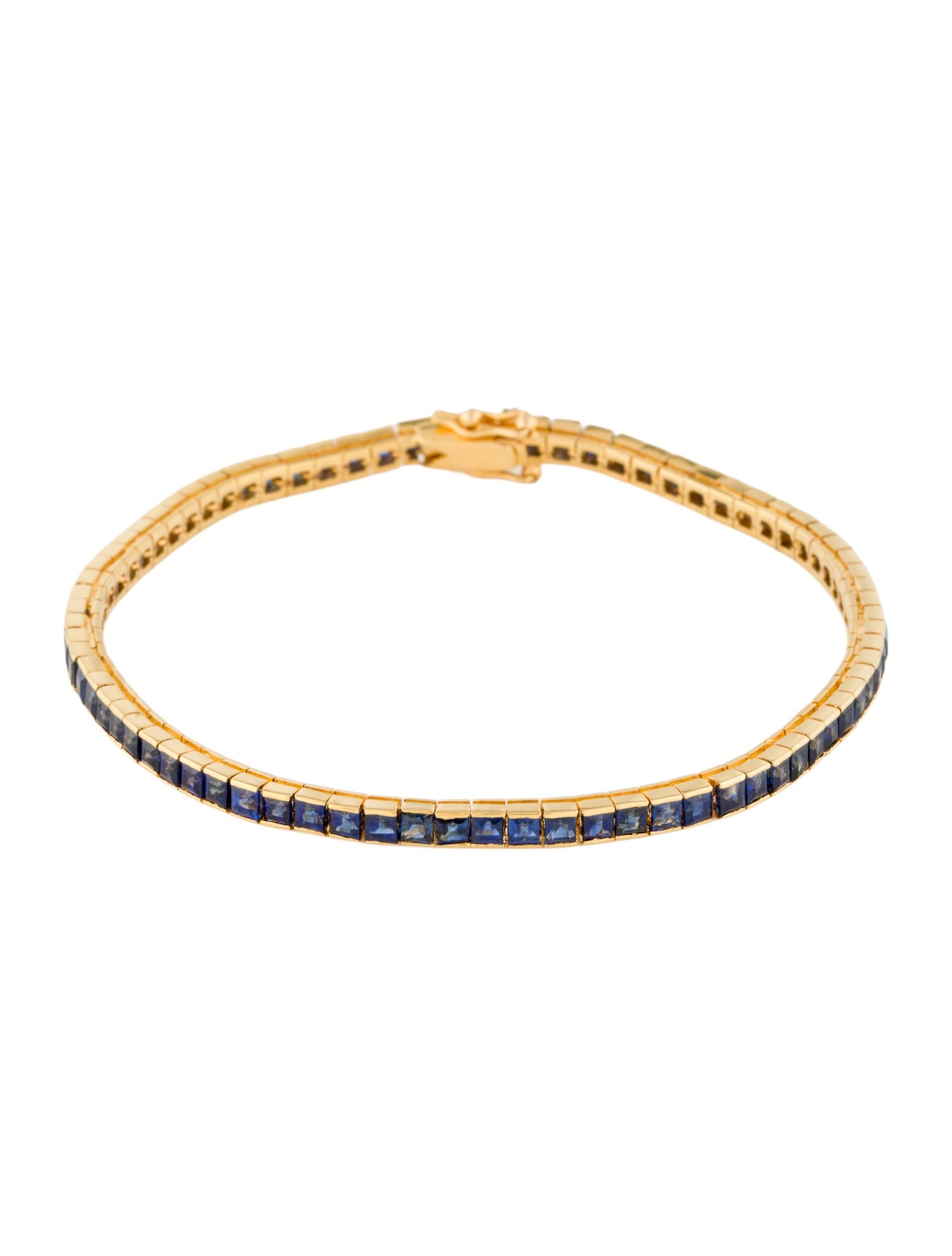 Bracelet 14K 3.72ctw Sapphire Link Bracelet