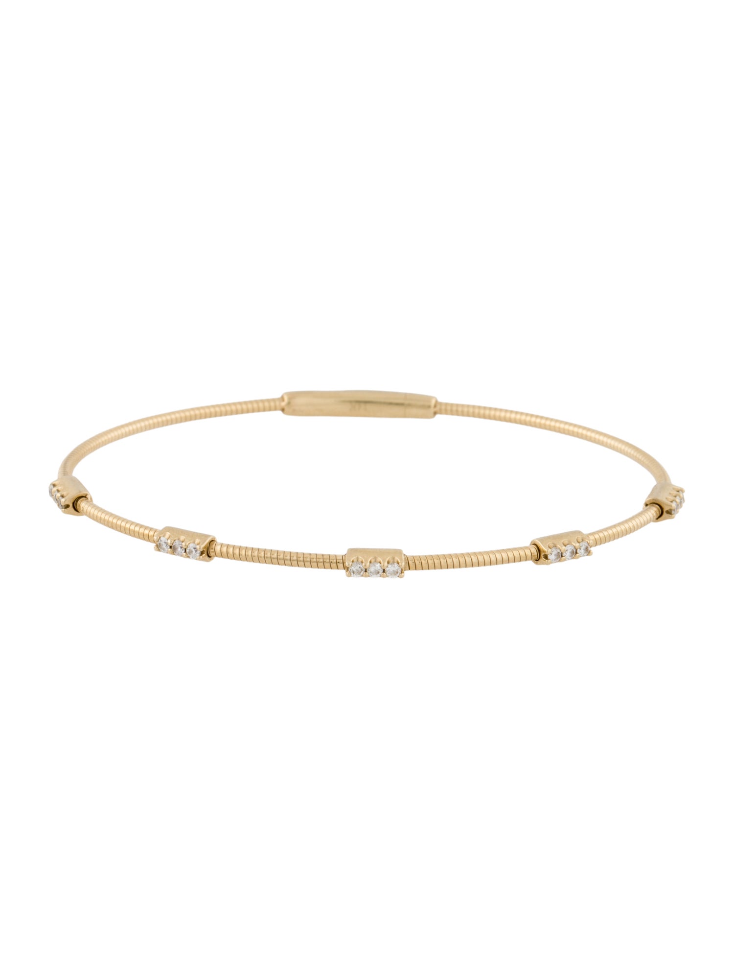 Bracelet 14K Diamond Flexible Bangle