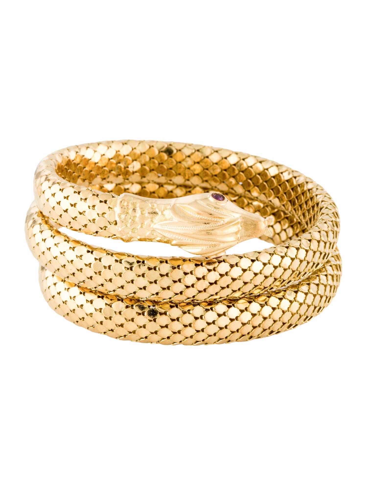 Bracelet 18K Ruby Coil Snake