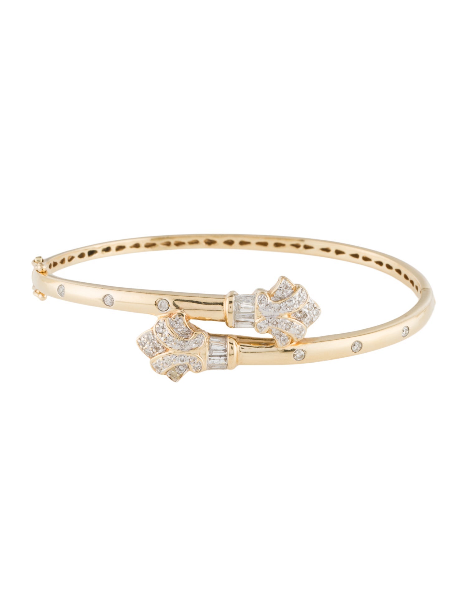 Bracelet 14K Diamond Bypass Bangle
