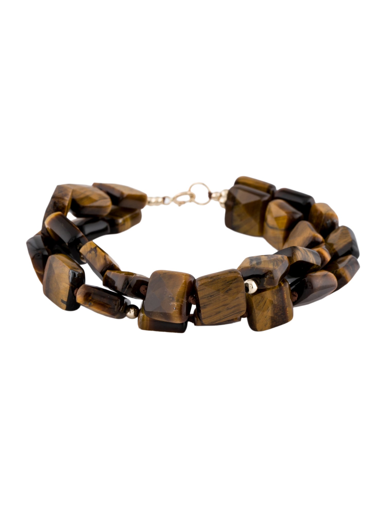 Bracelet 14K Tiger's Eye Double Strand Bead