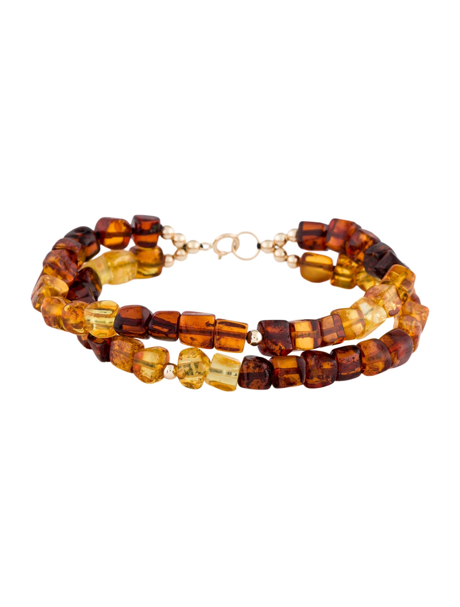 Bracelet 14K Amber Double Strand Bead