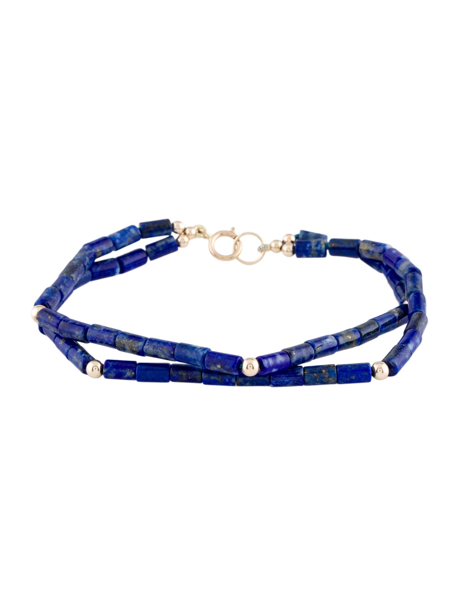 Bracelet 14K Lapis Lazuli Multistrand Bead