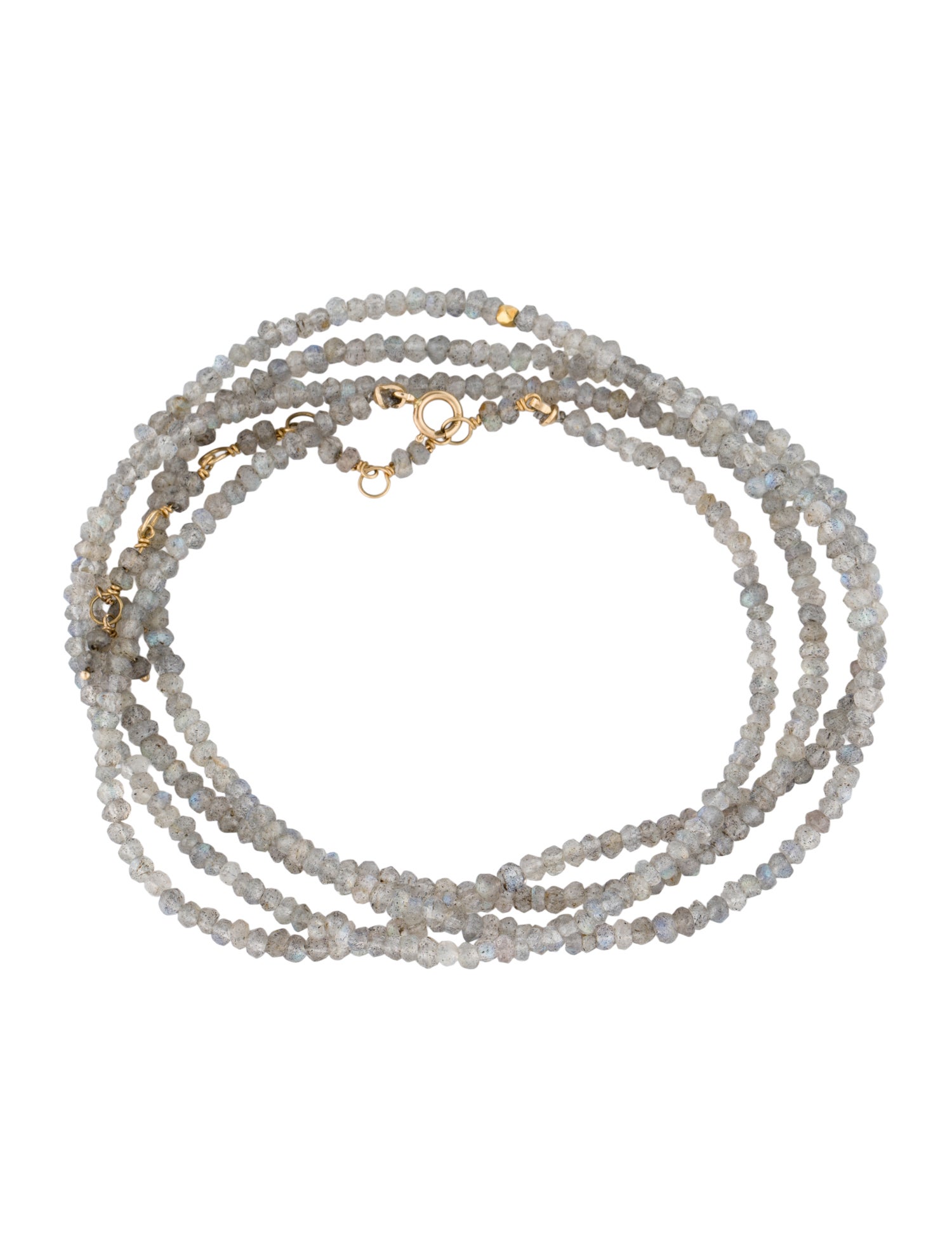 Bracelet 14K Labradorite Multi-Strand Wrap