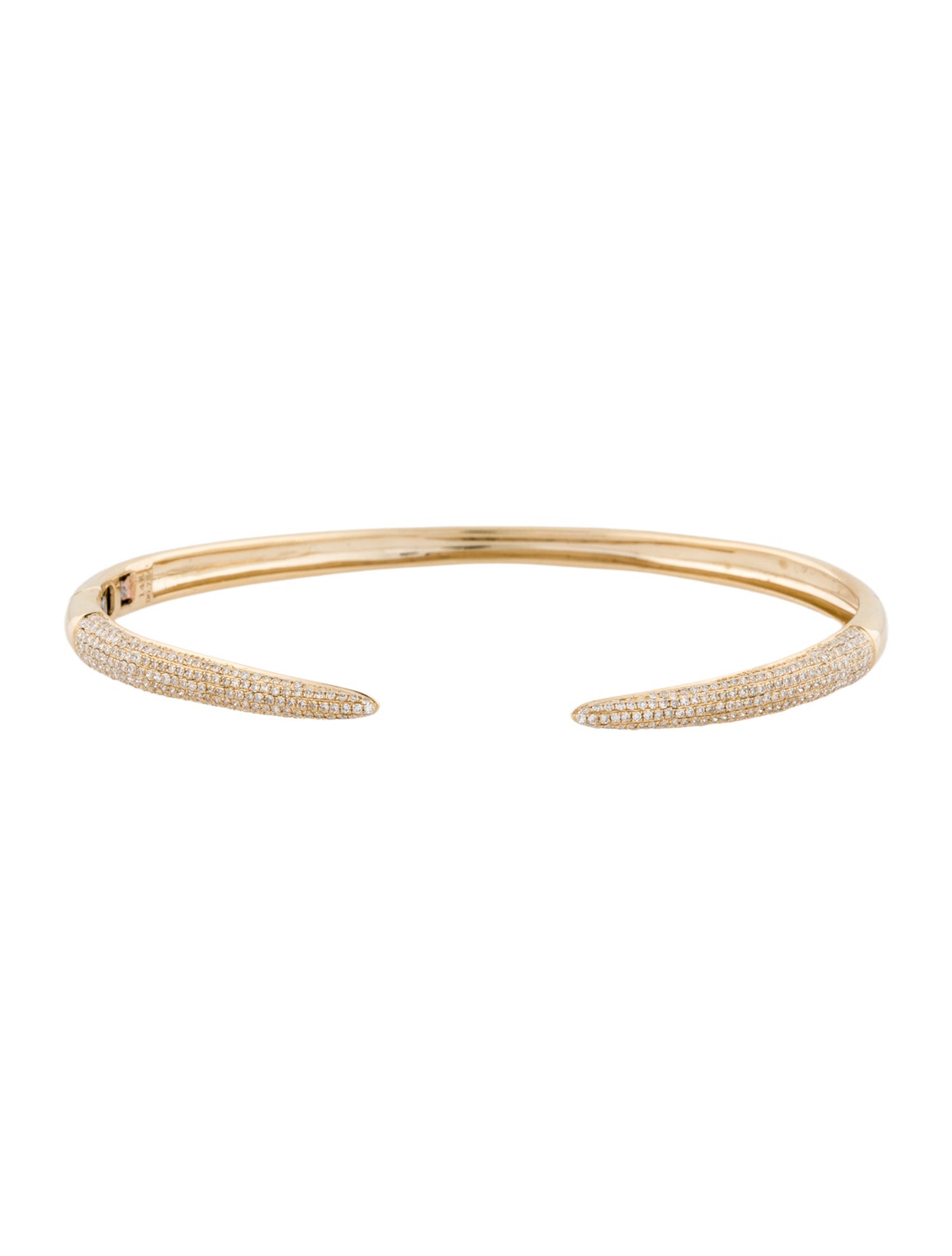 Bracelet 14K Diamond Hinged Cuff