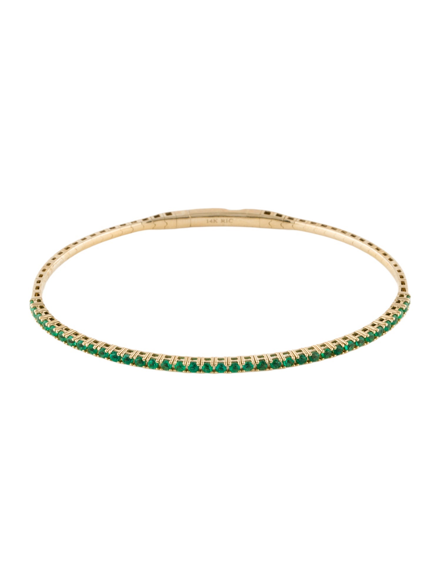Bracelet 14K Emerald Bangle