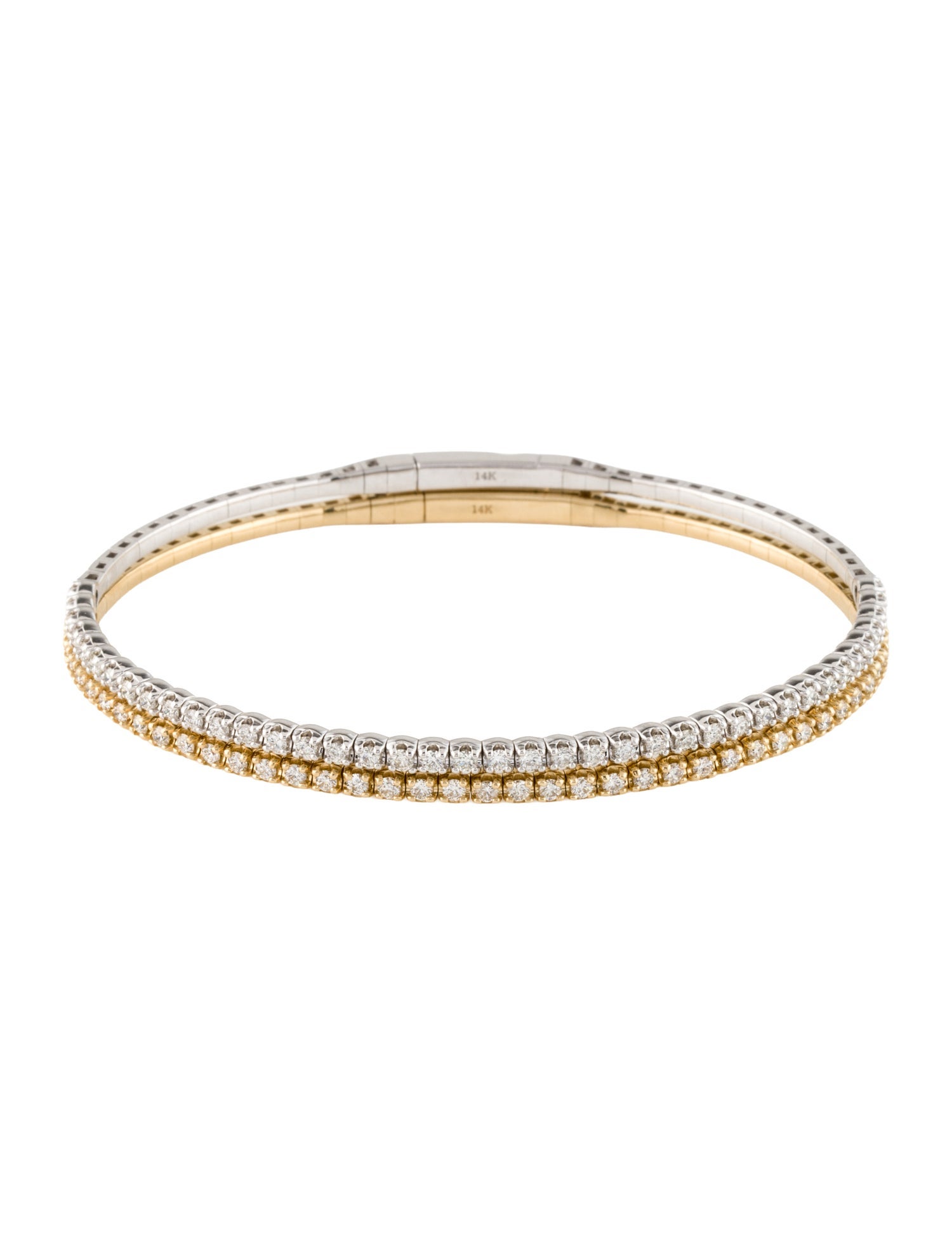 Bracelet 14K 1.56ctw Diamond Flex Bangle s