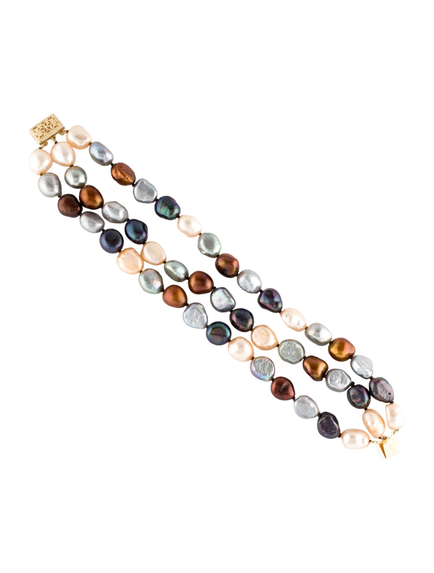 Bracelet 14K Dyed Pearl Multistrand
