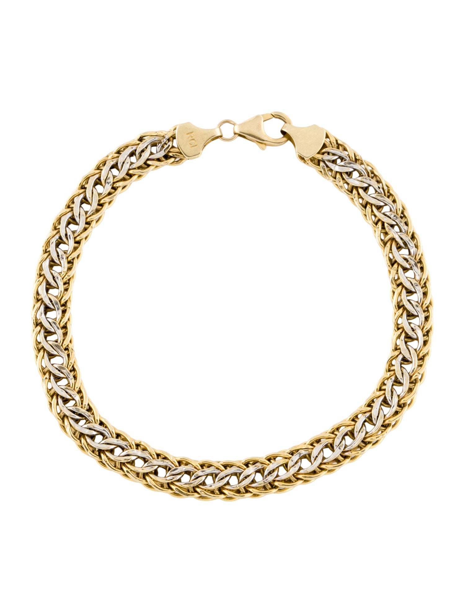 Bracelet 14K Two-Tone Reversible Link