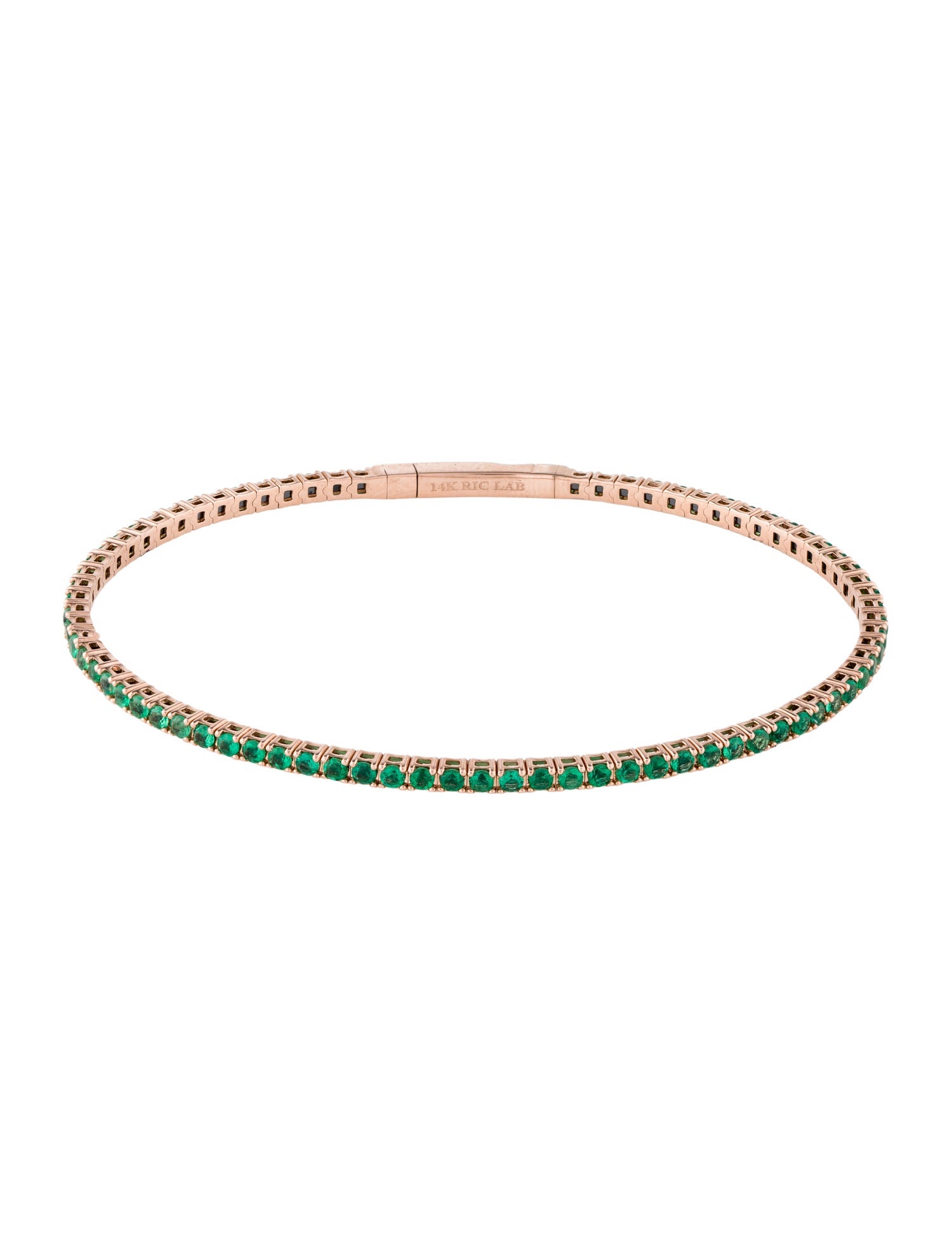 Bracelet 14K 1.20ctw Emerald Bangle
