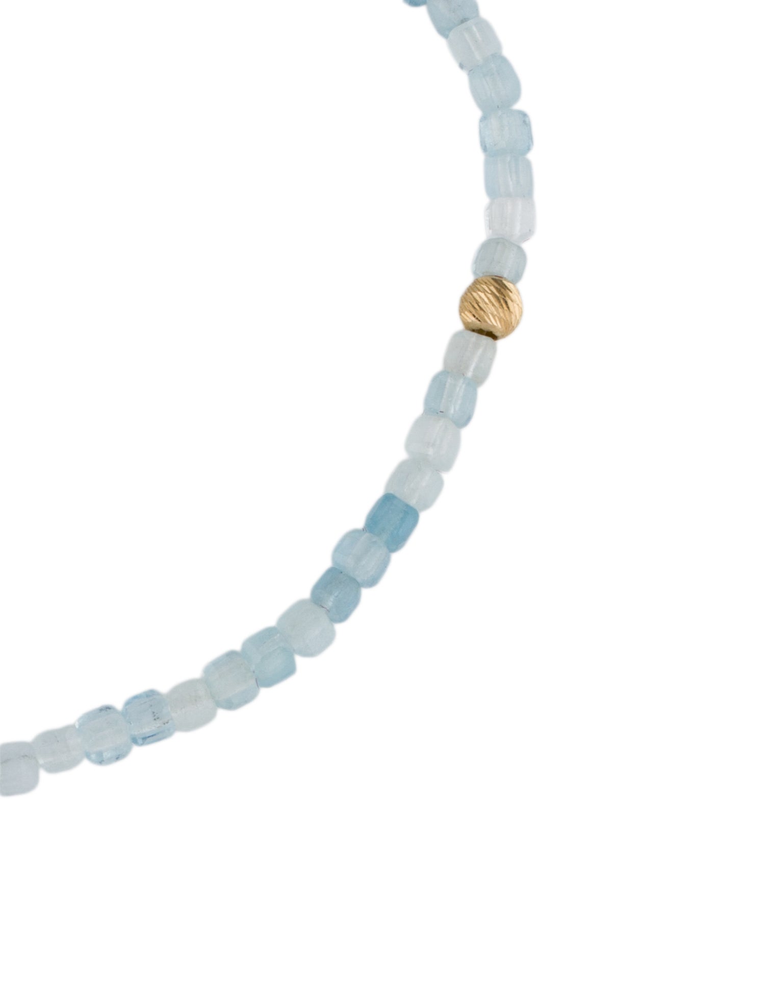 Bracelet 14K Aquamarine Beaded Bracelet