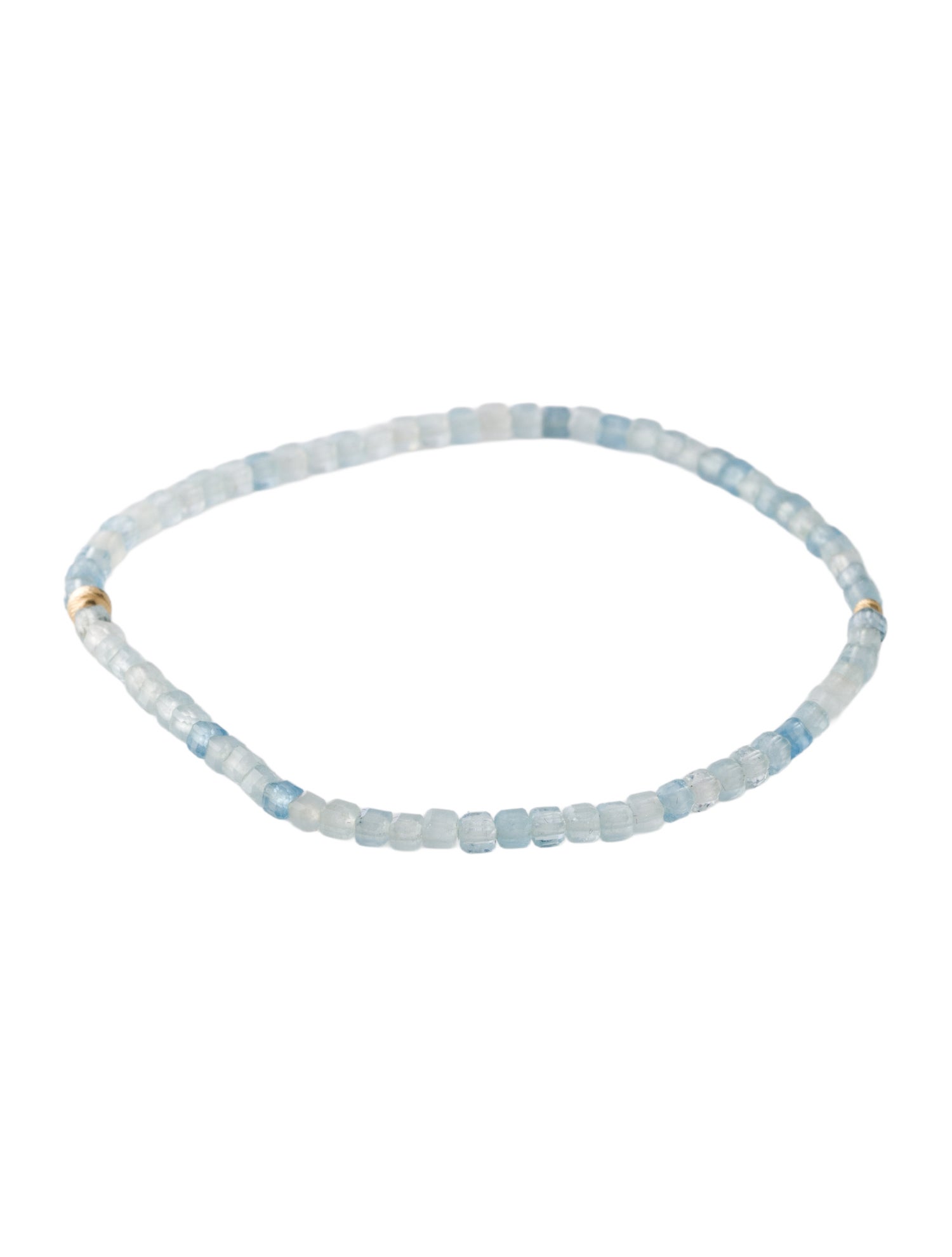 Bracelet 14K Aquamarine Bead Bracelet