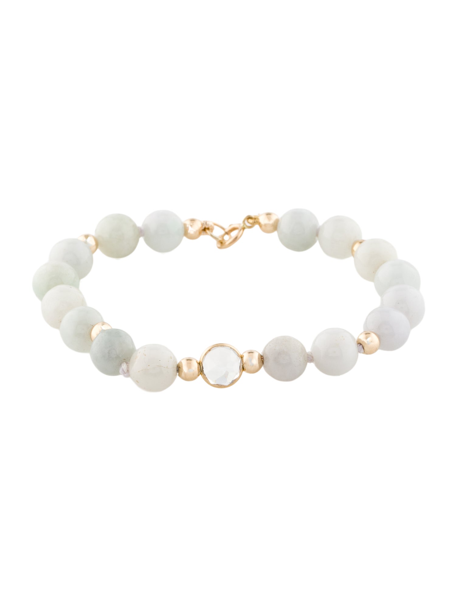 Bracelet 14K Topaz & Jadeite Bead